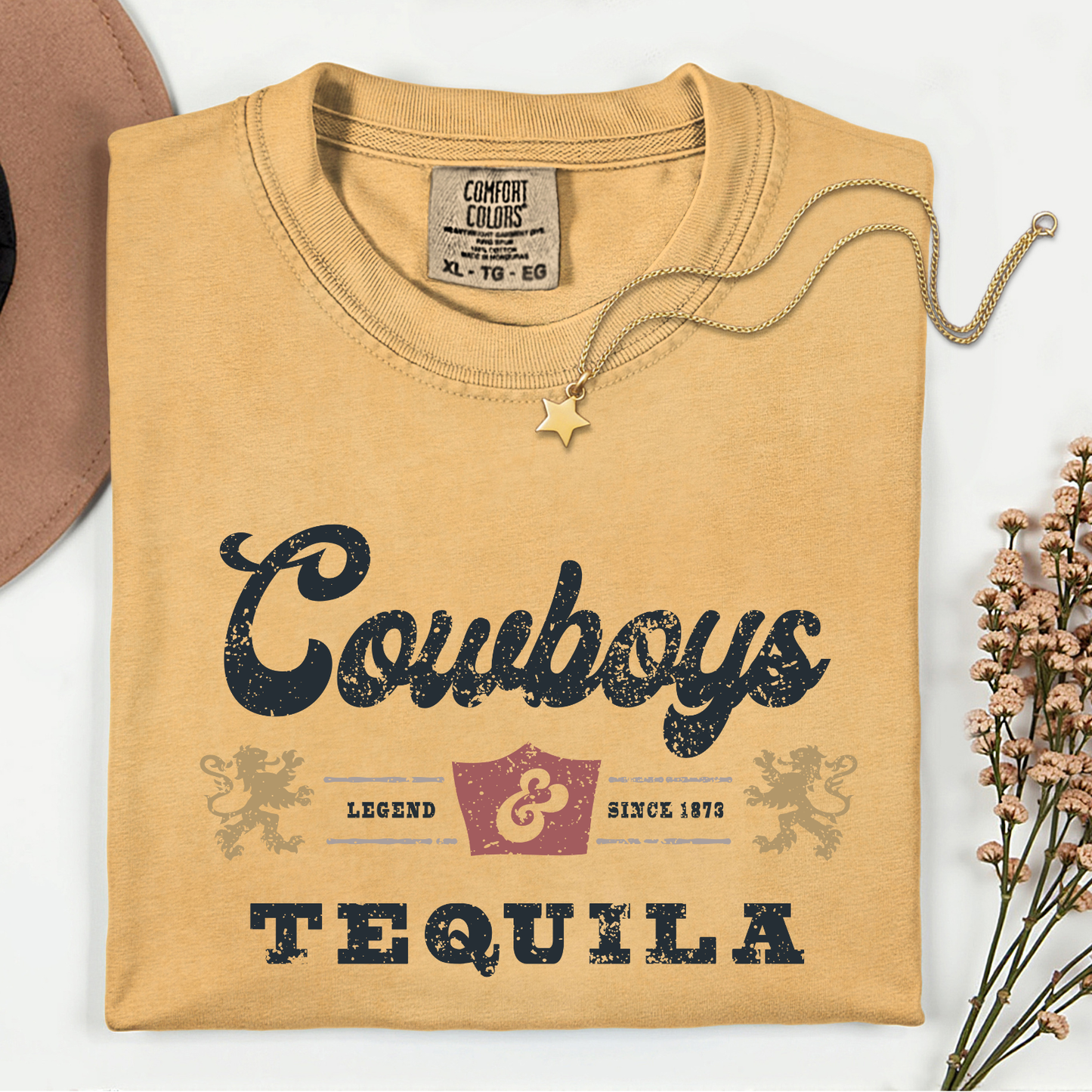 Cowboy + Tequila fun Color Tees