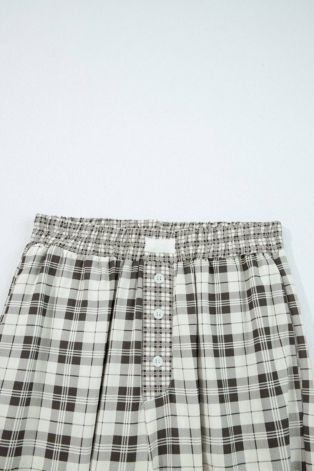 Frosted Plaid Silky Pj Pants