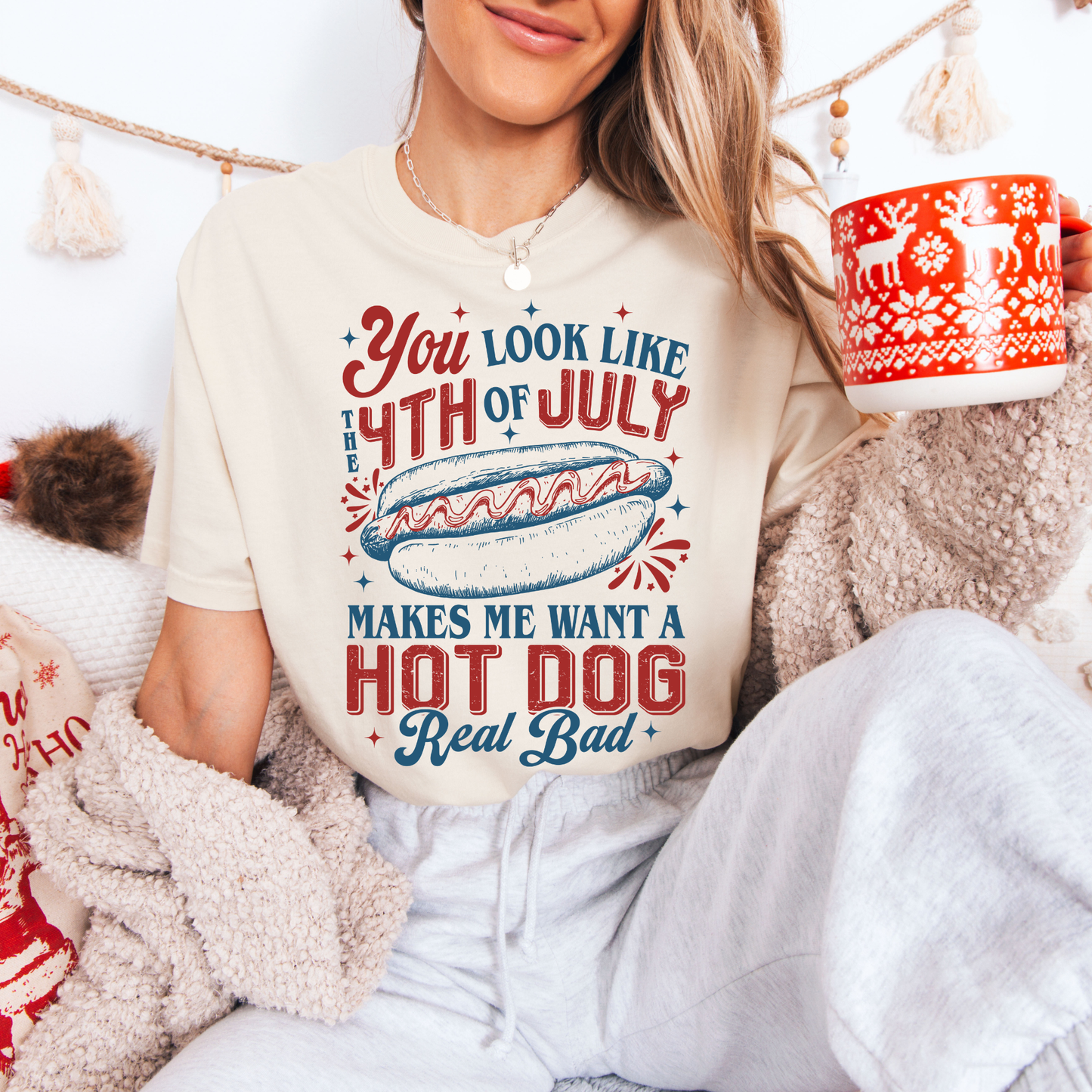 Hot Dog 4th Of July Tees