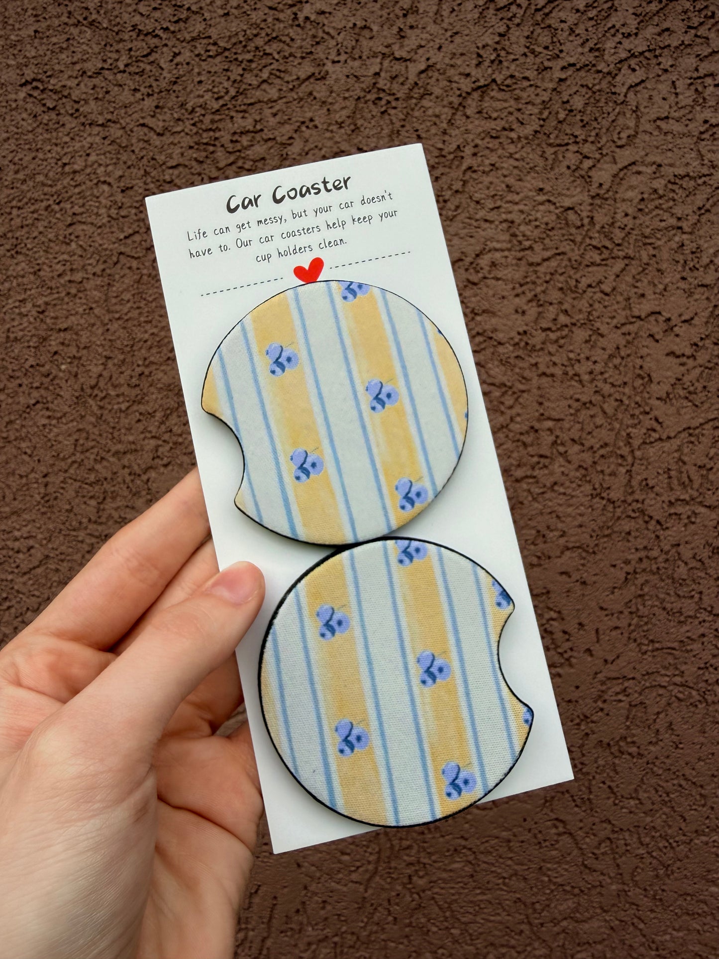 Blueberry Car Coasters
