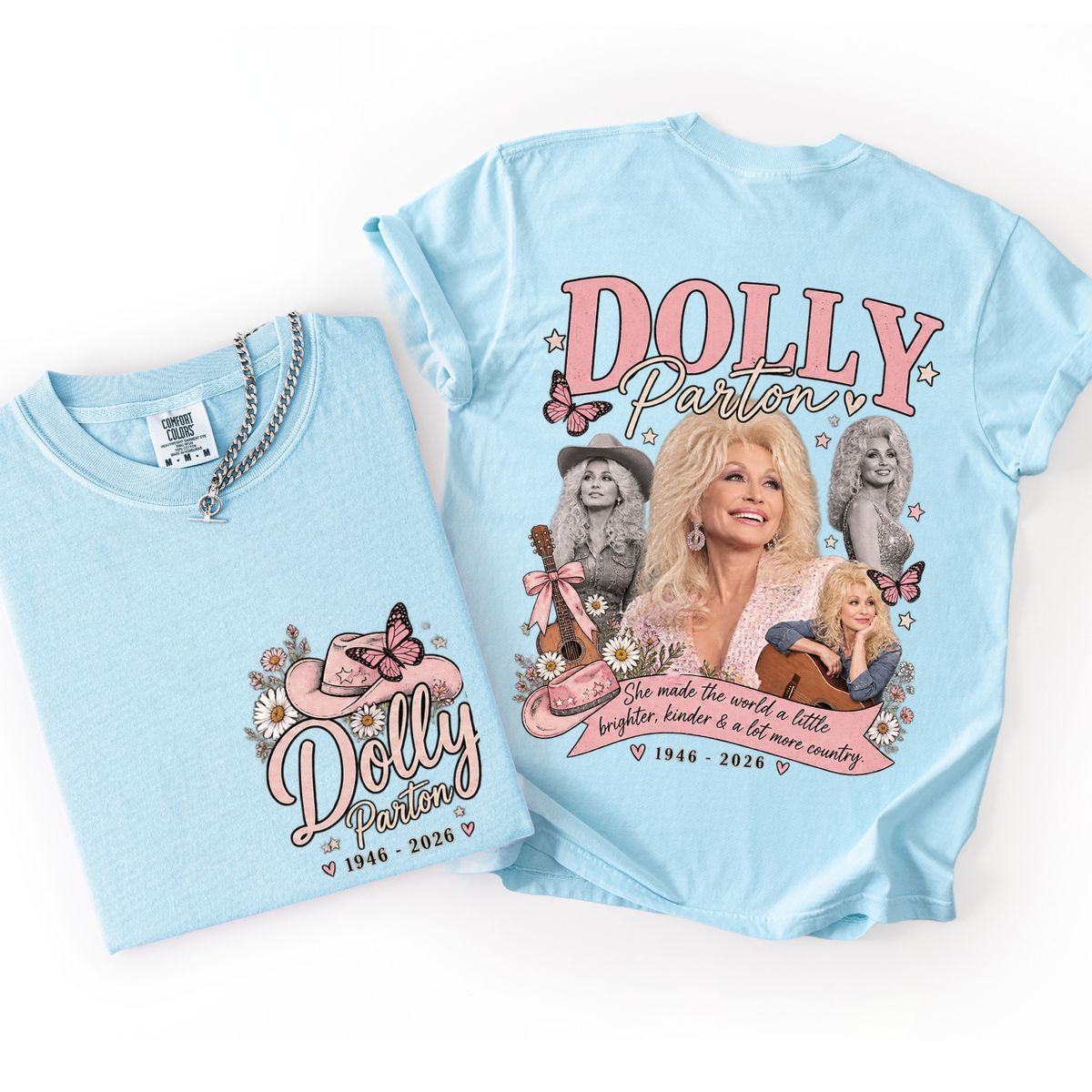 Dolly Memorial TEES (hat+butterfly)