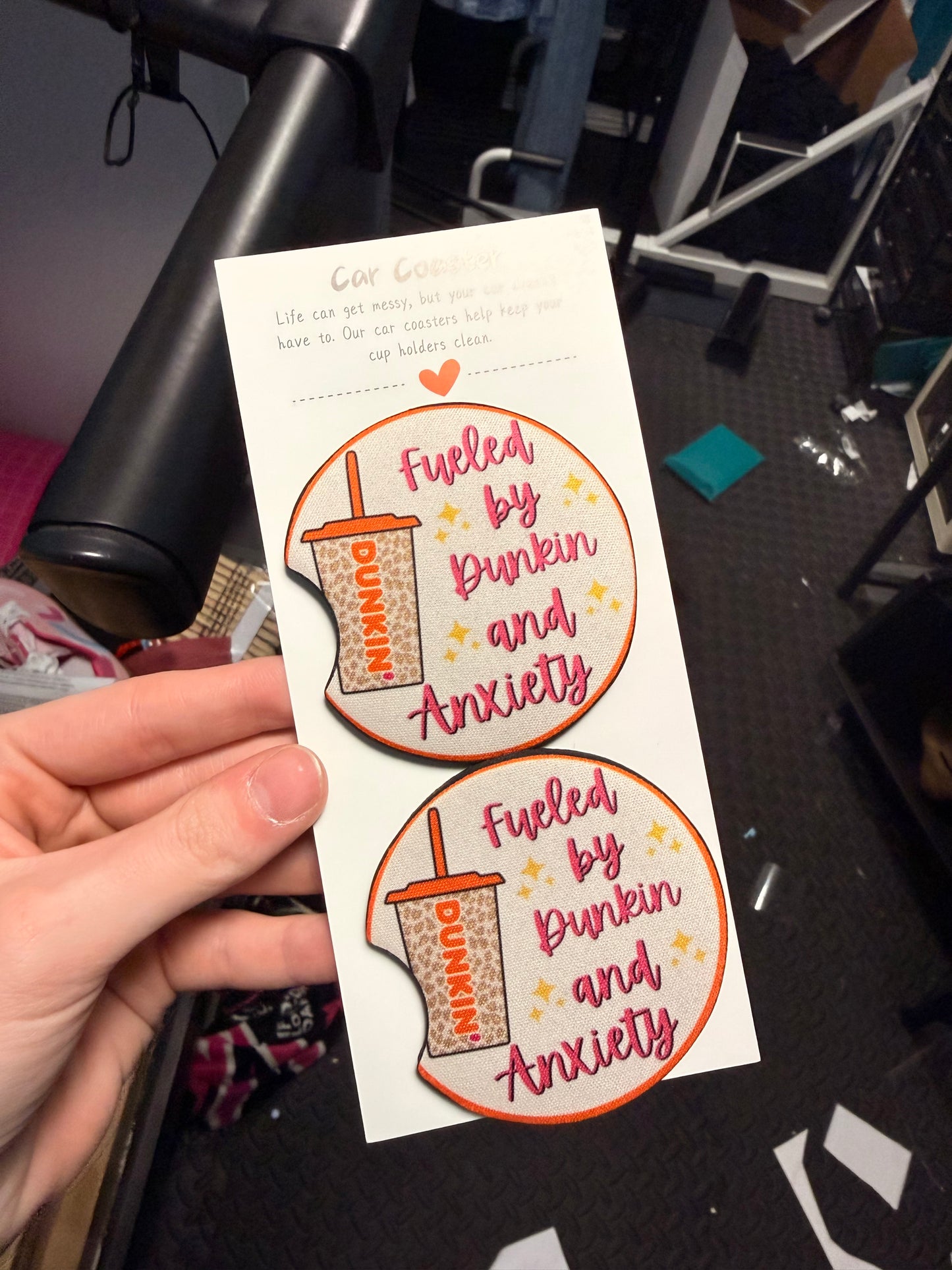 Dunkin Car Coasters