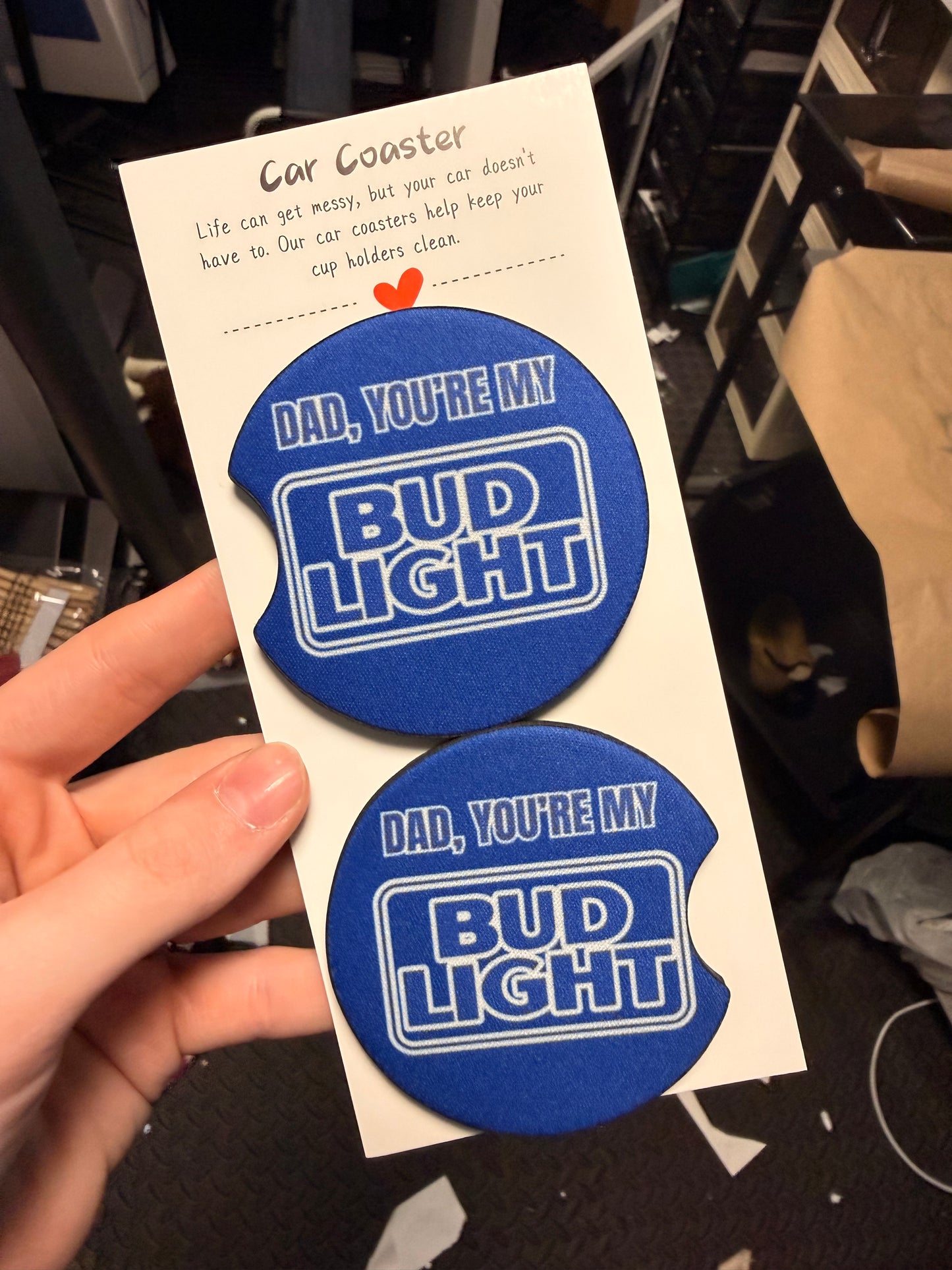 Dad Your My Bud Car Coasters