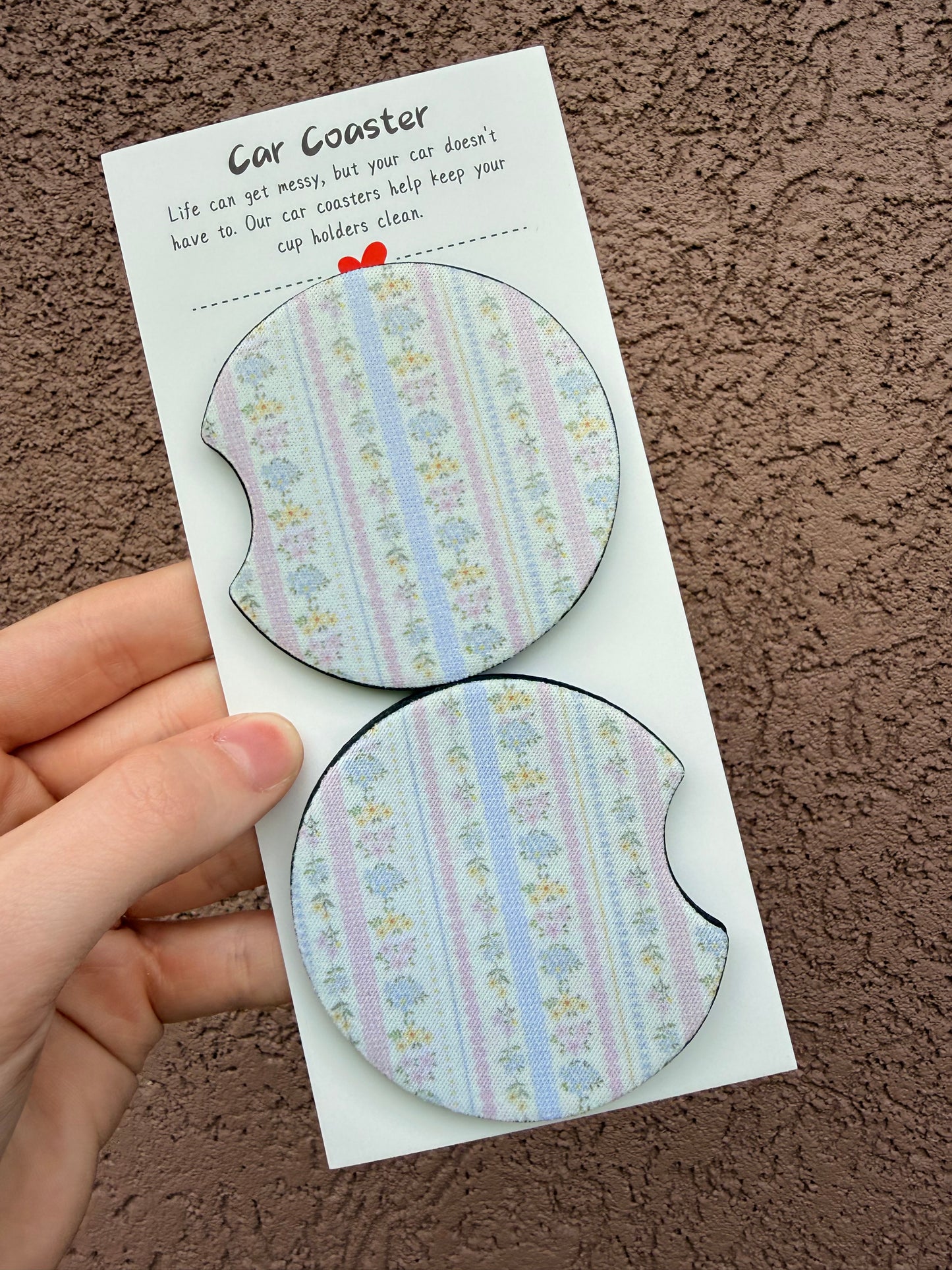 Spring Floral Patchwork Car Coasters