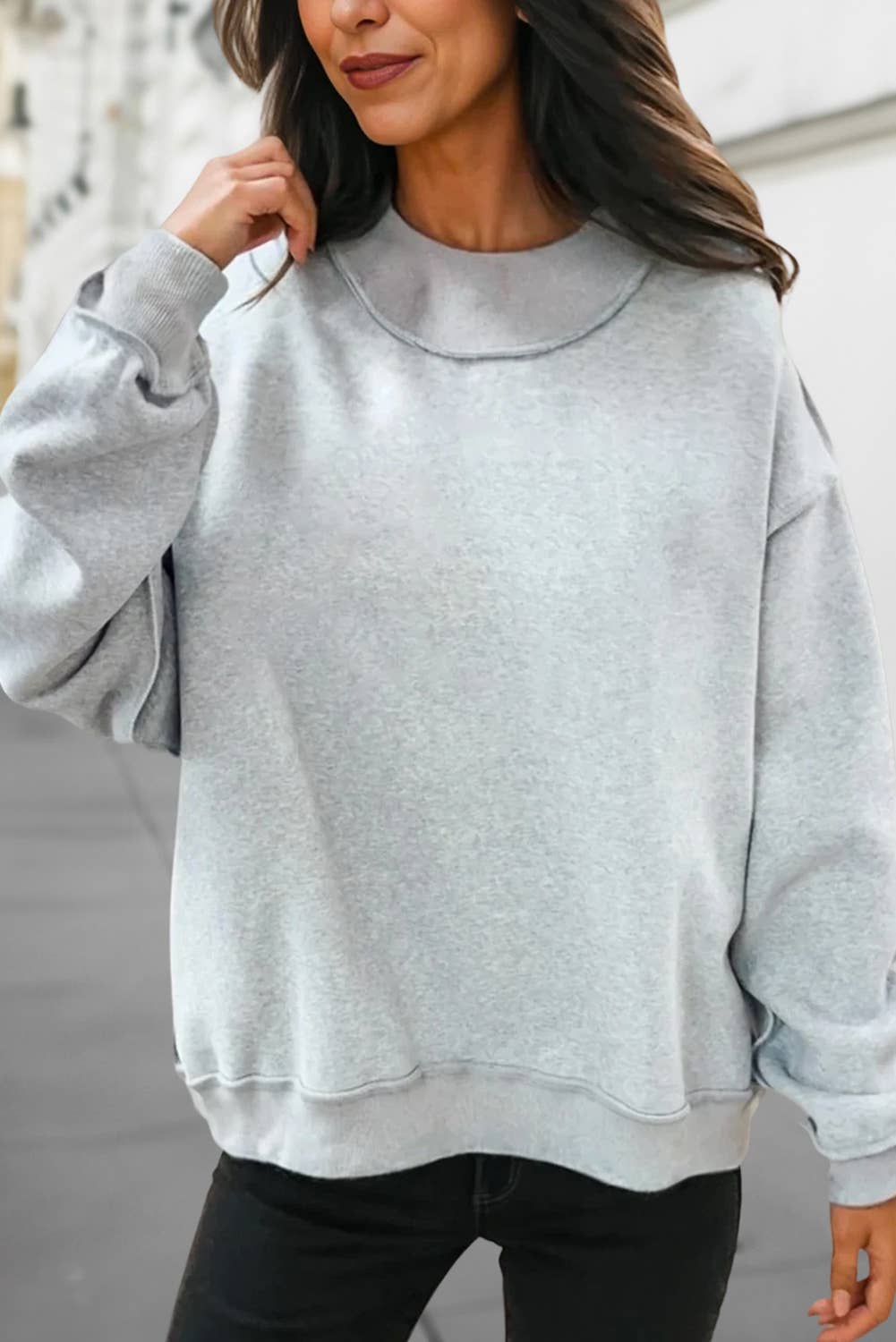 Marshmallow Reversible Mock Neck