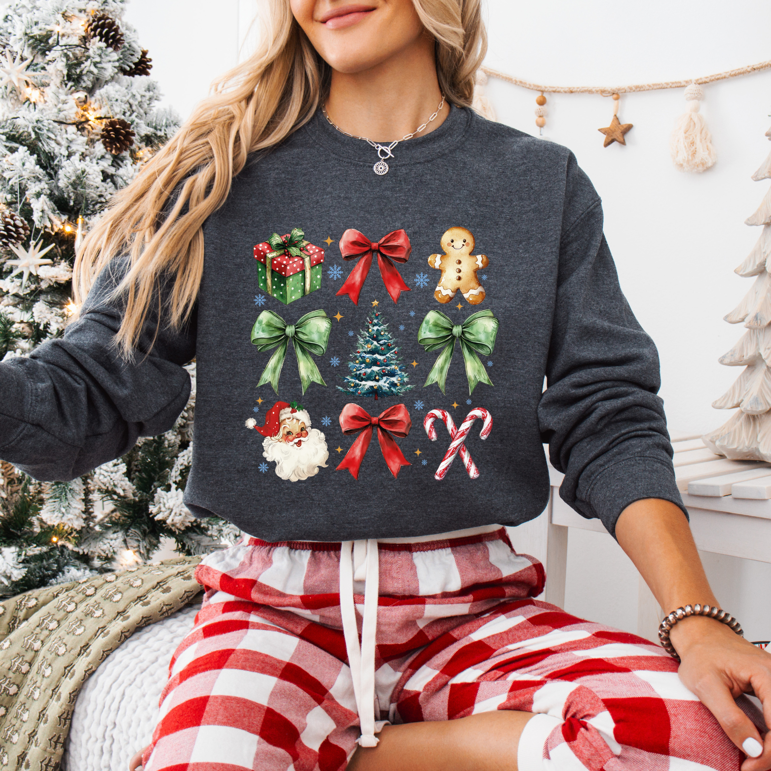 Christmas + Bows Tees + Crews