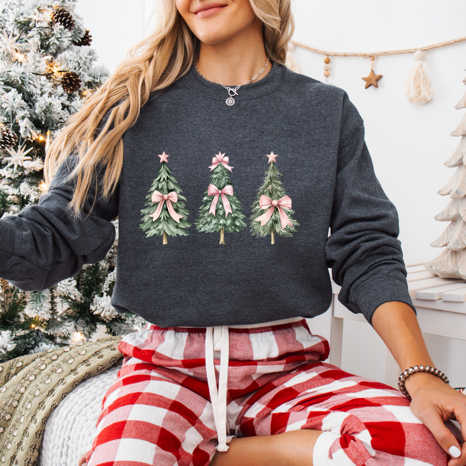 Cute Christmas Trees Tees + Crews