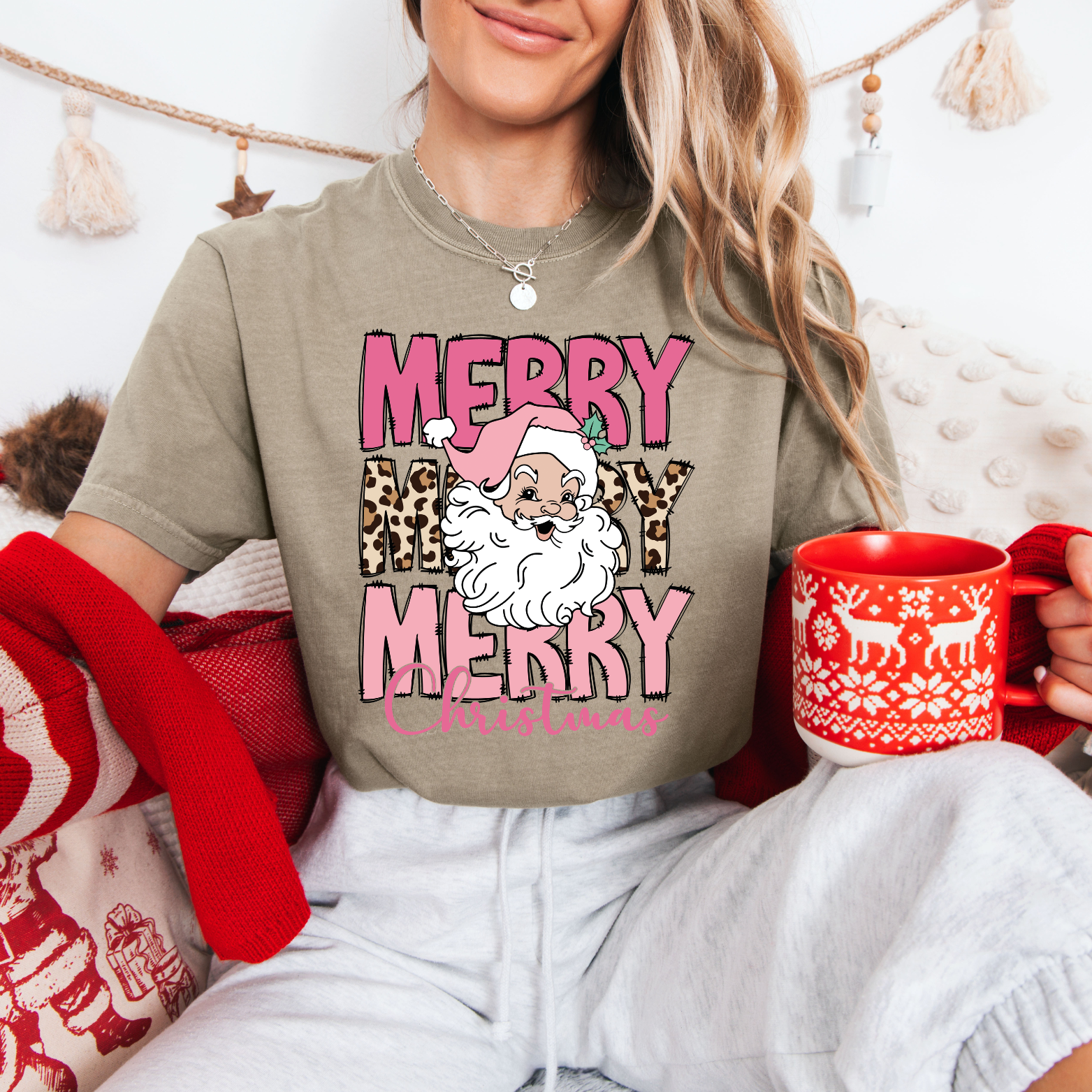 Pink Merry + Santa Tees + Crews