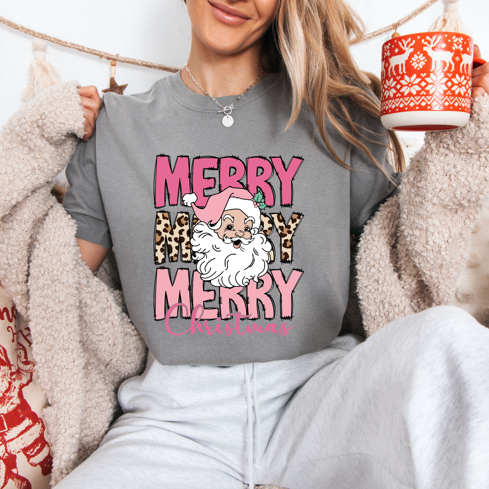 Pink Merry + Santa Tees + Crews