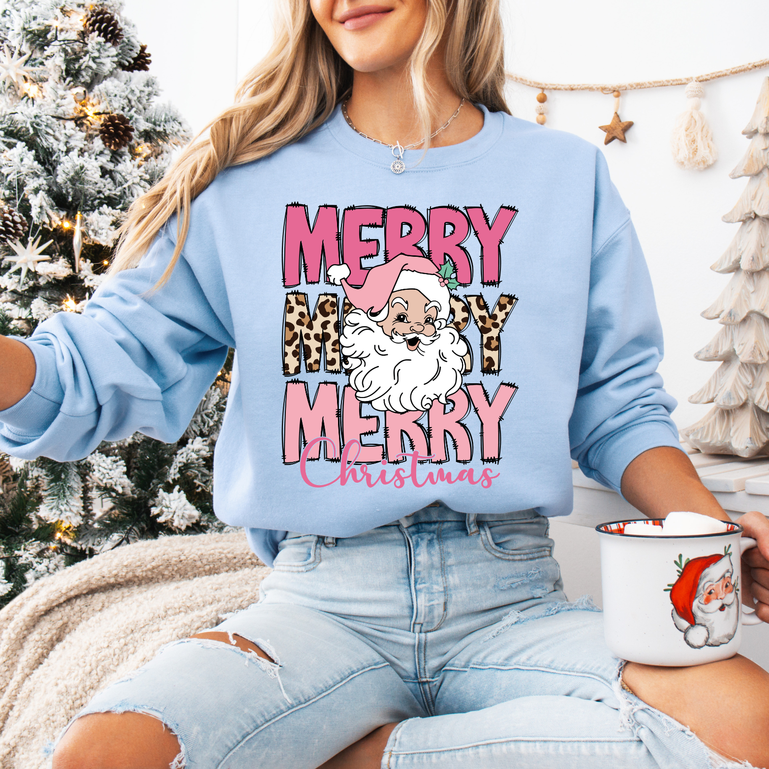 Pink Merry + Santa Tees + Crews