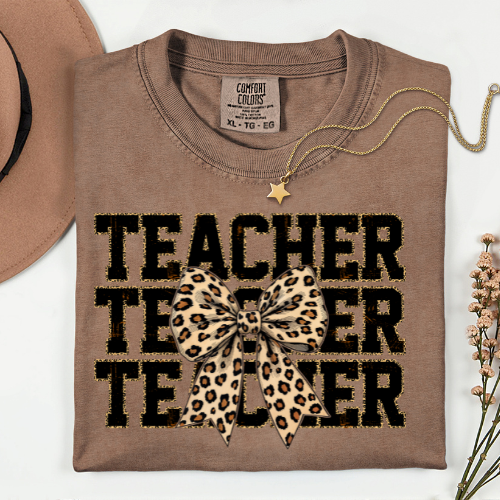 Leopard Print Teacher Tee