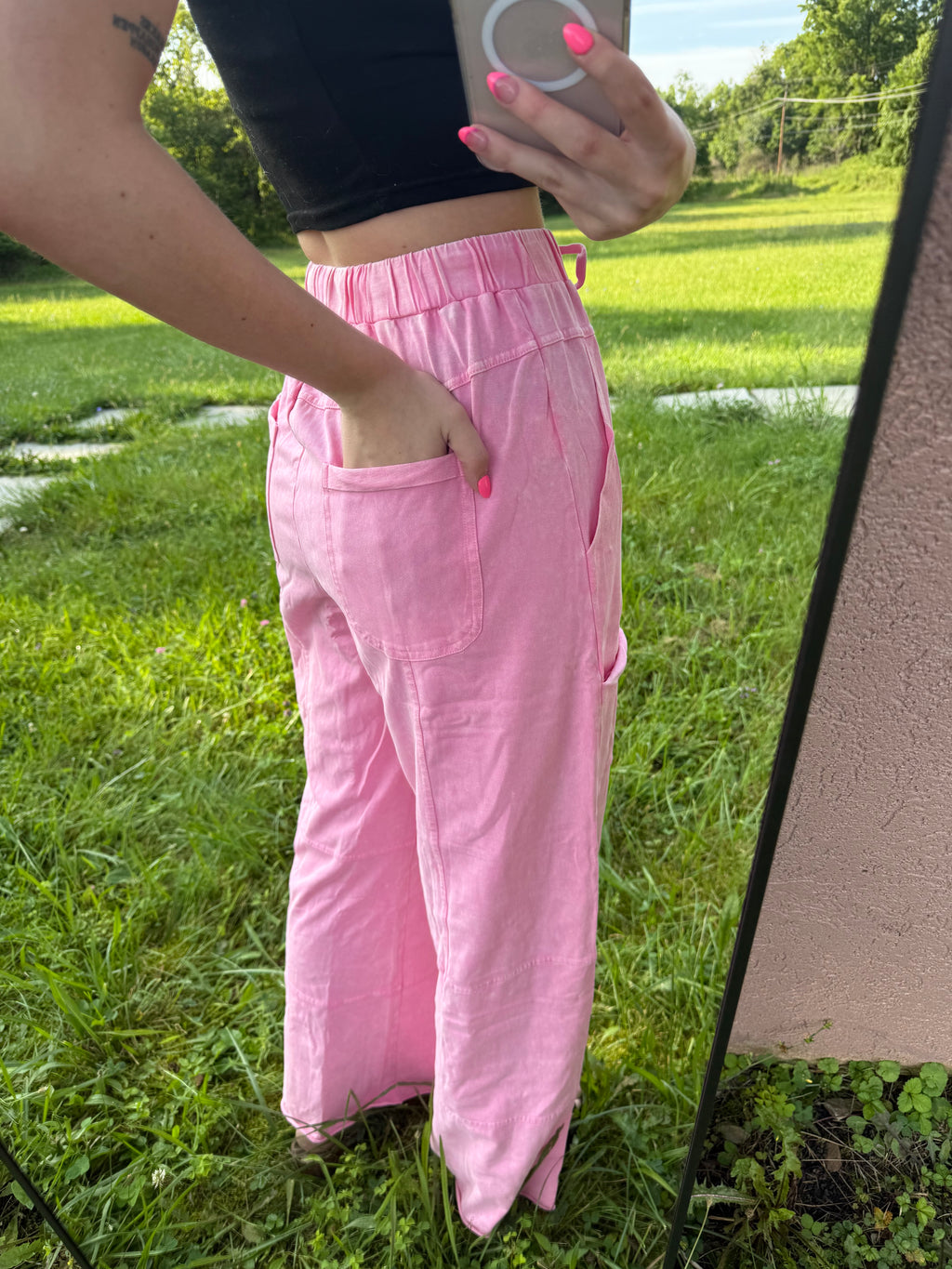 Pretty in Pink Cargo Pants