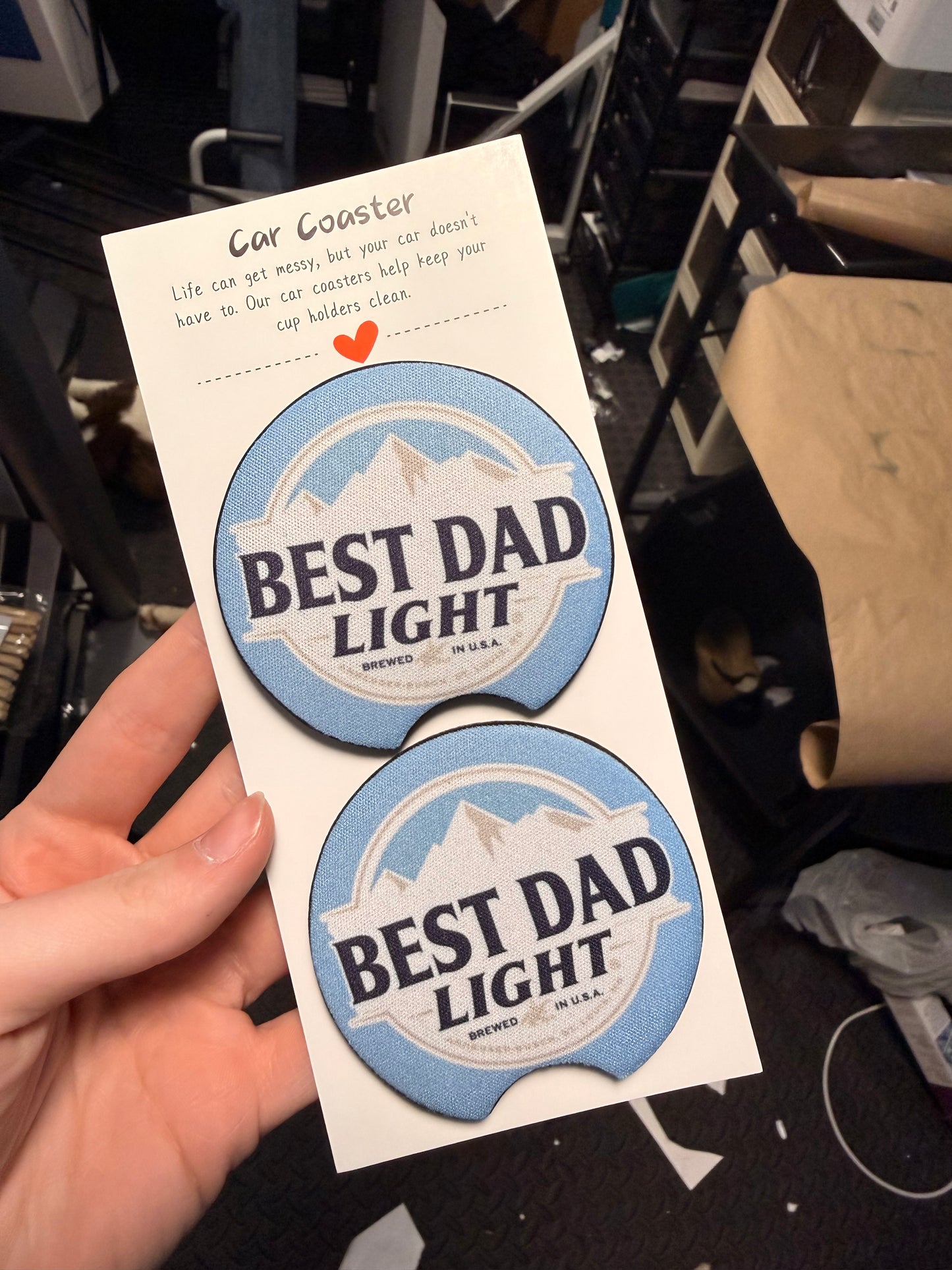 Best Dad Car Coasters