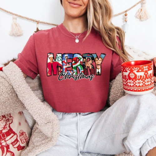 Merry Christmas Character Tees + Crew