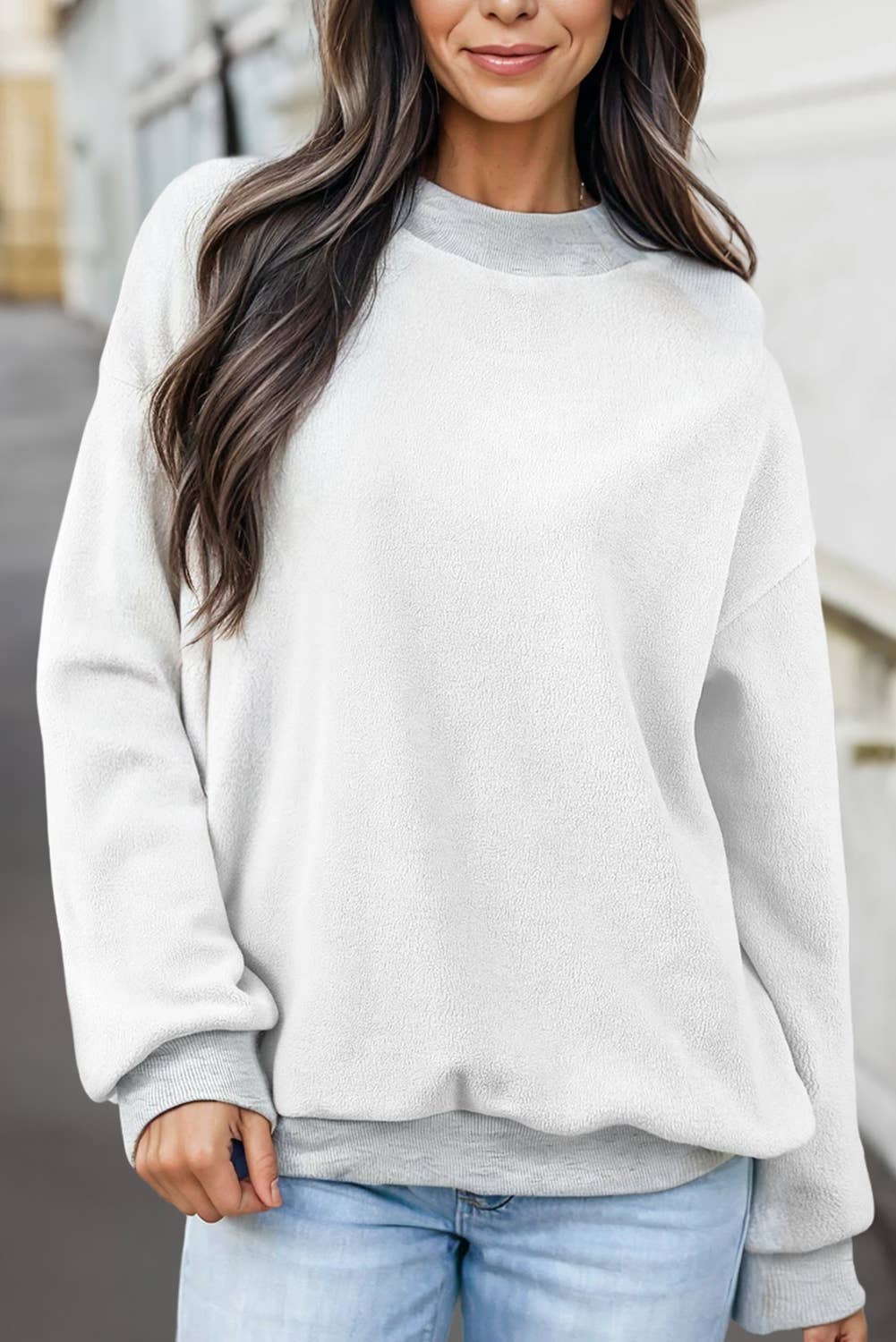 Marshmallow Reversible Mock Neck