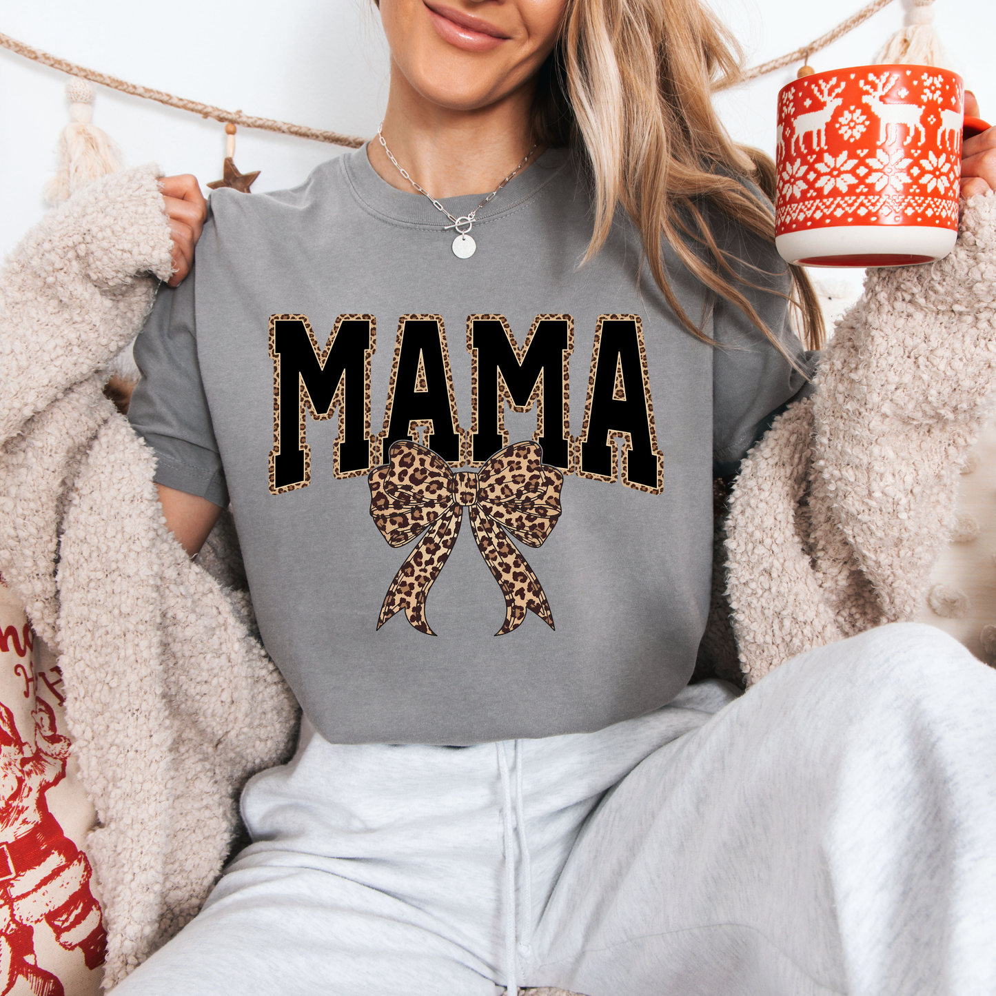 MAMA Leopard Tees + Crews