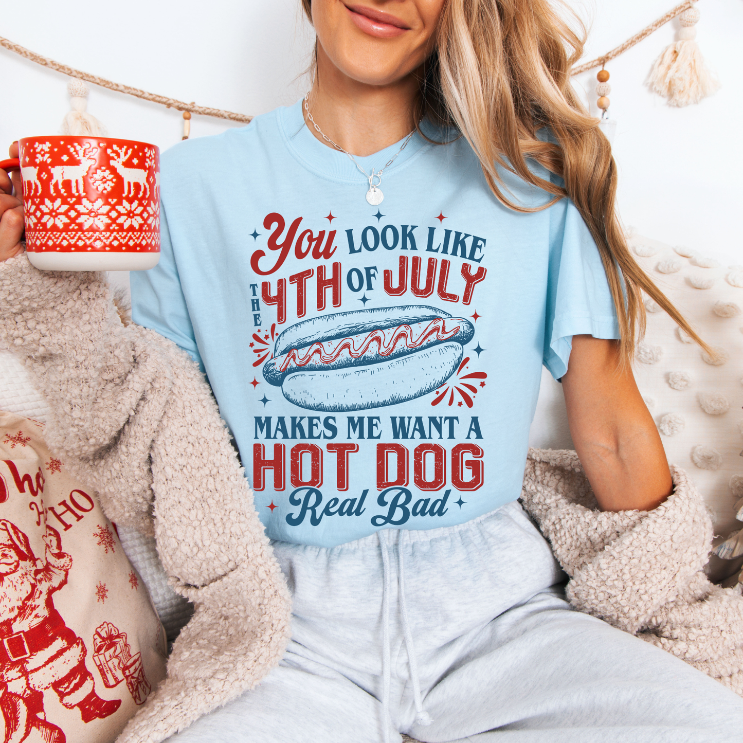 Hot Dog 4th Of July Tees