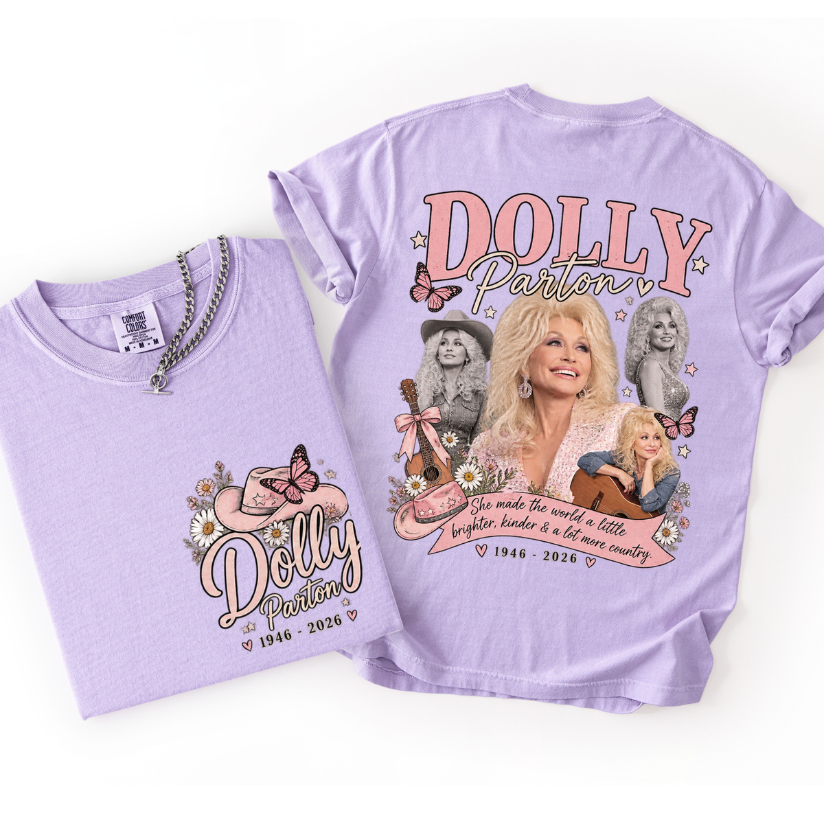 Dolly Memorial TEES (hat+butterfly)
