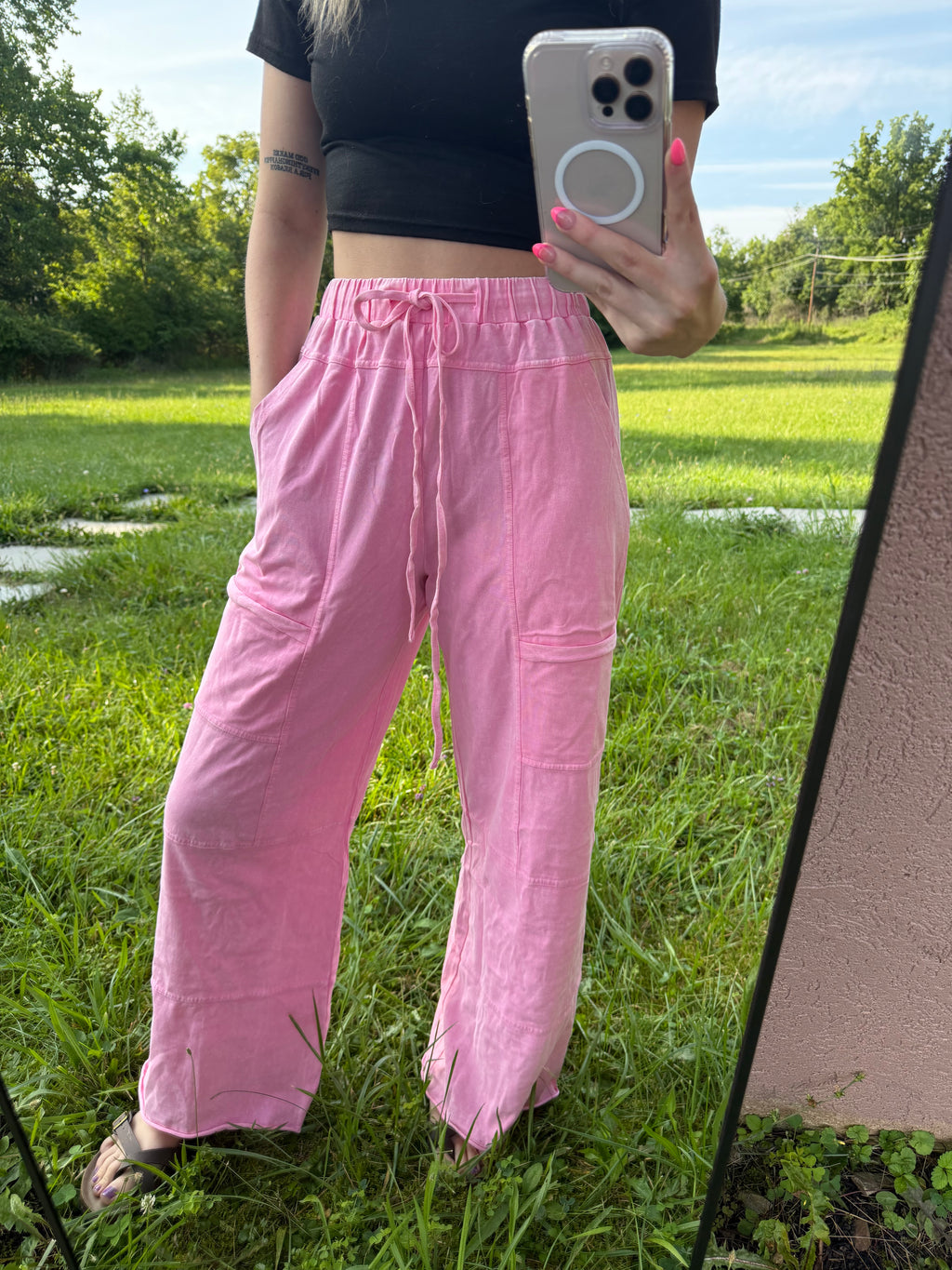 Pretty in Pink Cargo Pants
