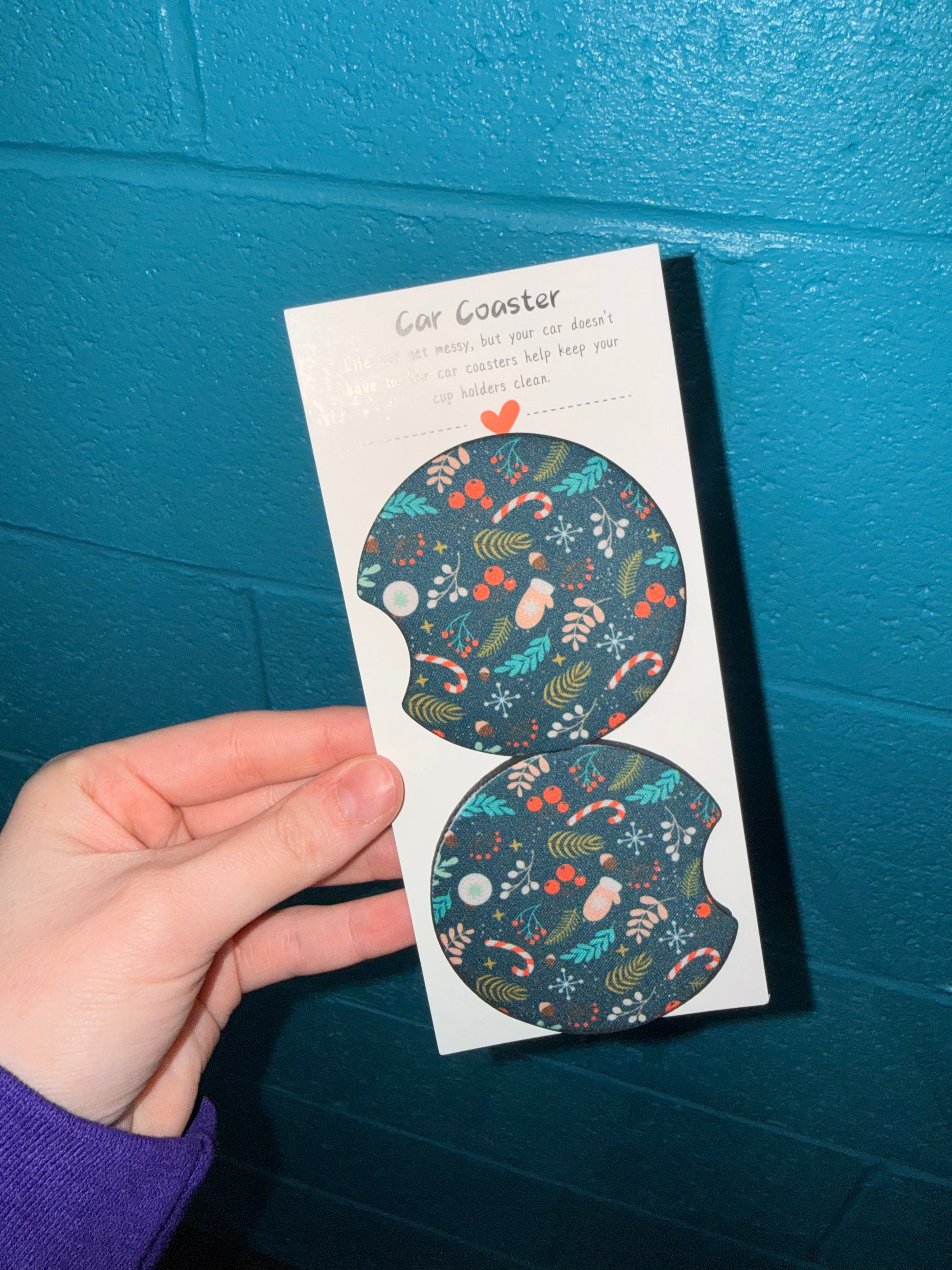 Christmas Car Coaster Set