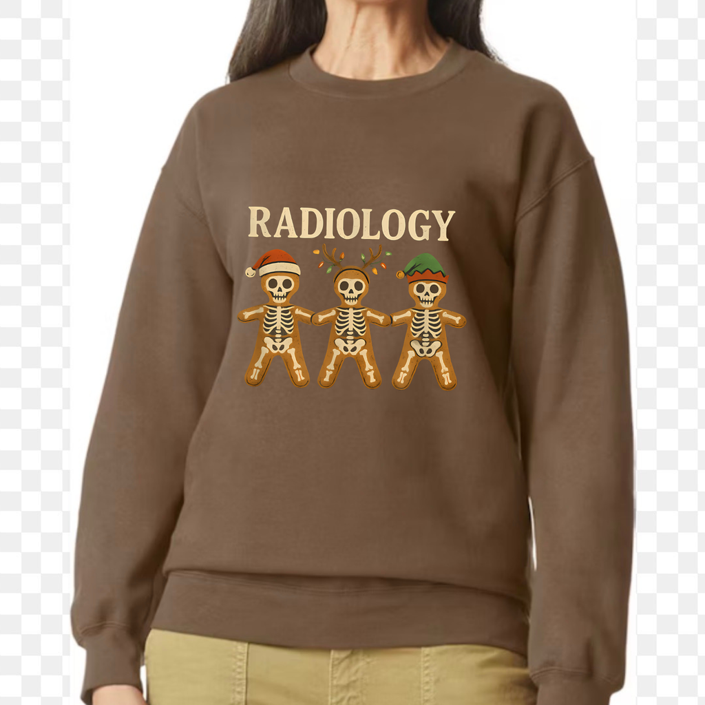 Radiology Gingerbread Skelly Tee + Crew