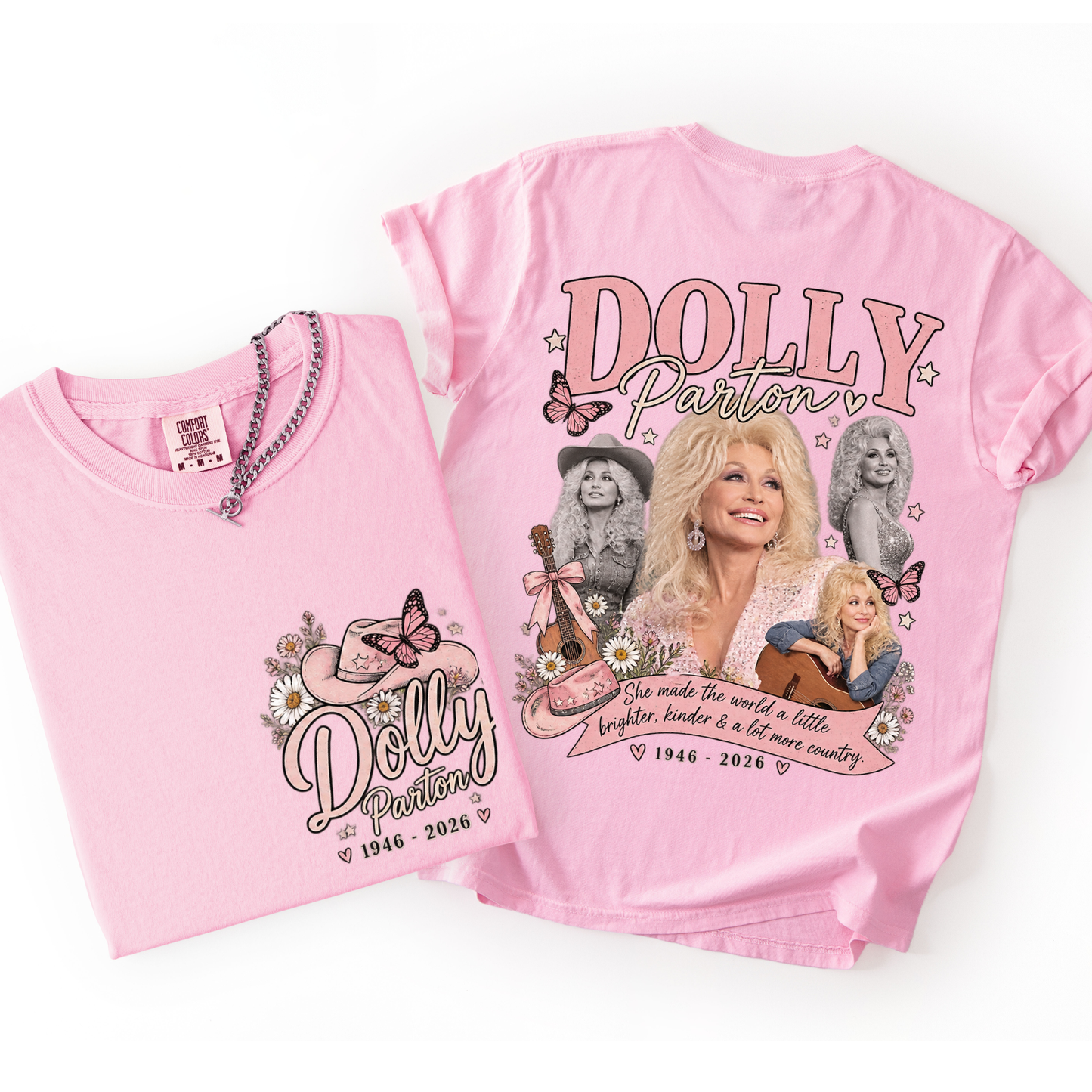Dolly Memorial TEES (hat+butterfly)
