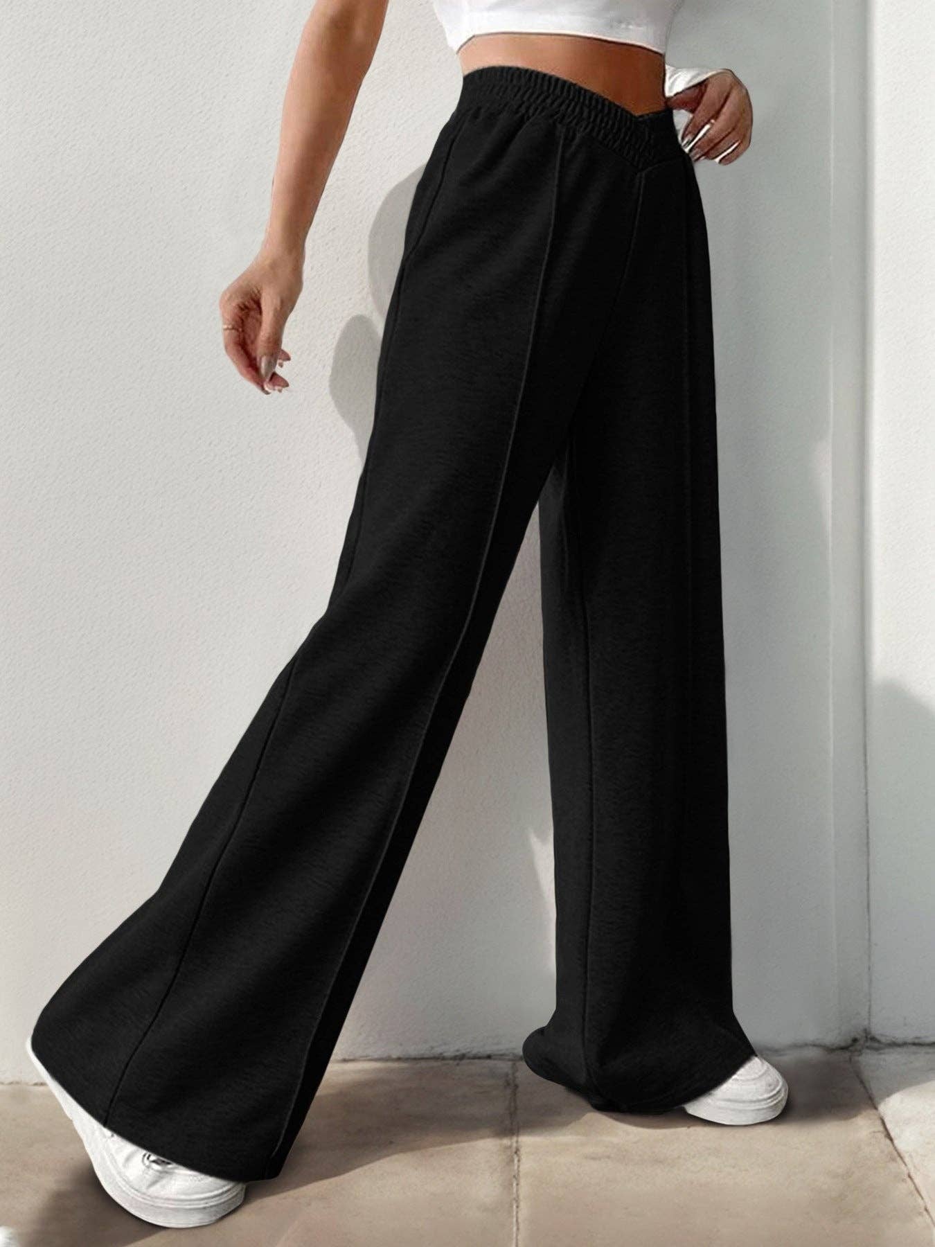 The Bella Sweats- High-Waisted Wide Leg Pants