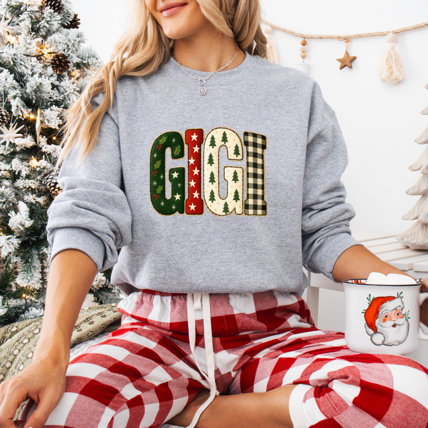 Christmas Gigi,Mama,Nana,Mimi Tees + Crews