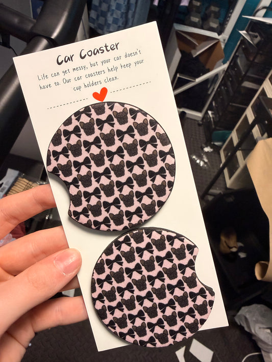 Frenchie Car Coasters