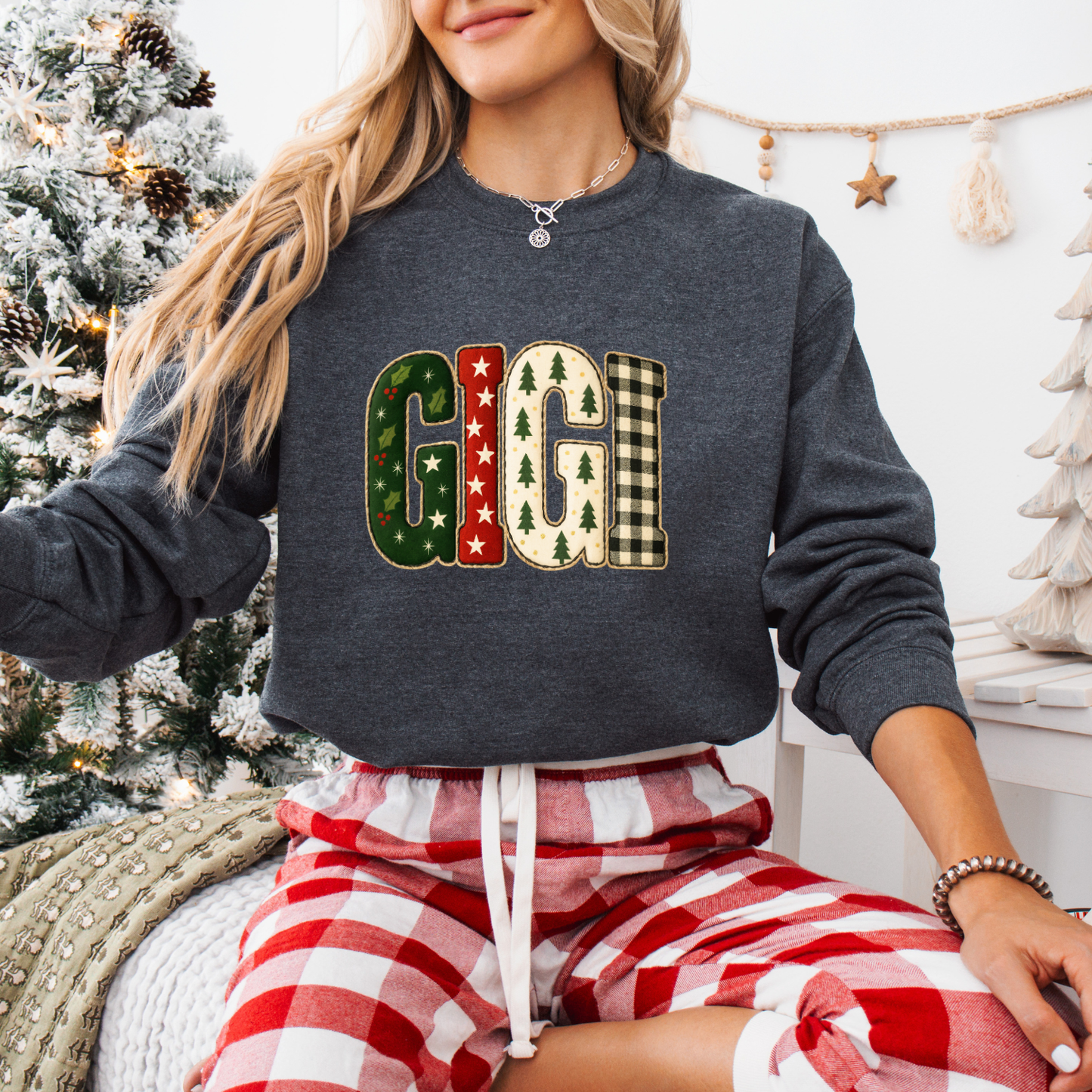 Christmas Gigi,Mama,Nana,Mimi Tees + Crews