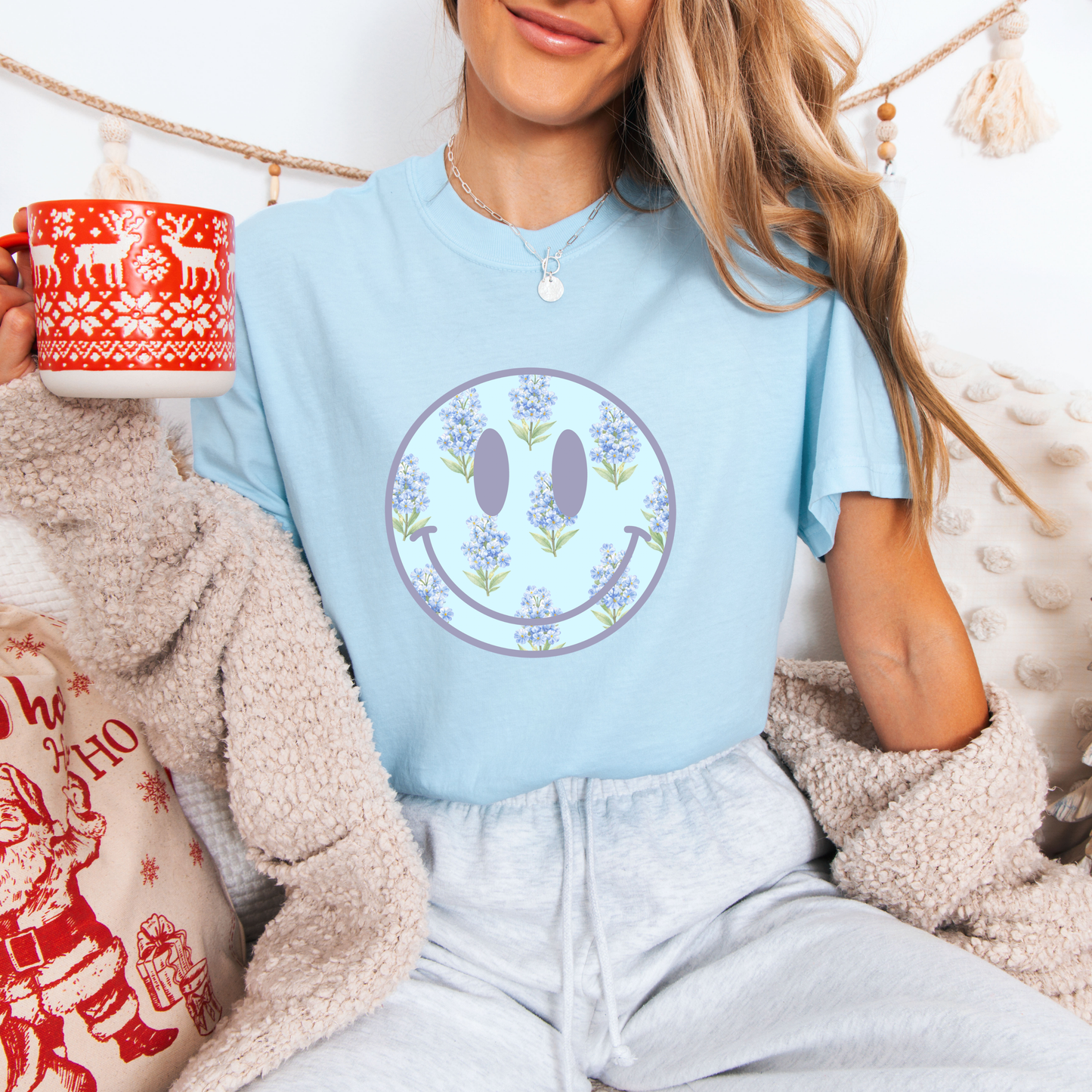 Spring Floral Smiley Tees + Crews