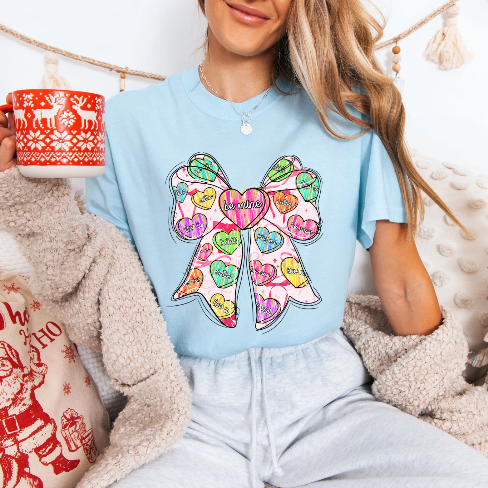 Be Mine Candy Heart Tees + Crews