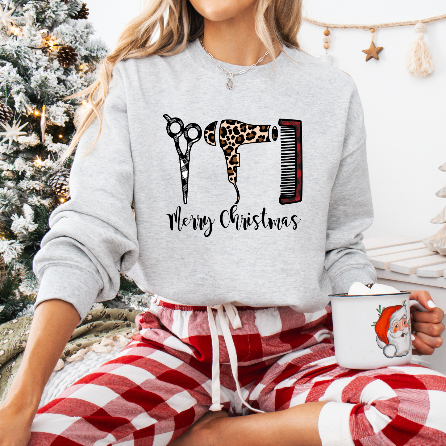 Hair Stylist Christmas Tees + Crews