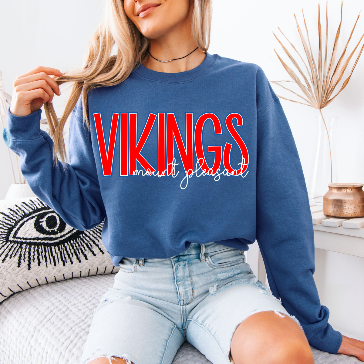 Vikings/Mount Pleasant Cursive Crews