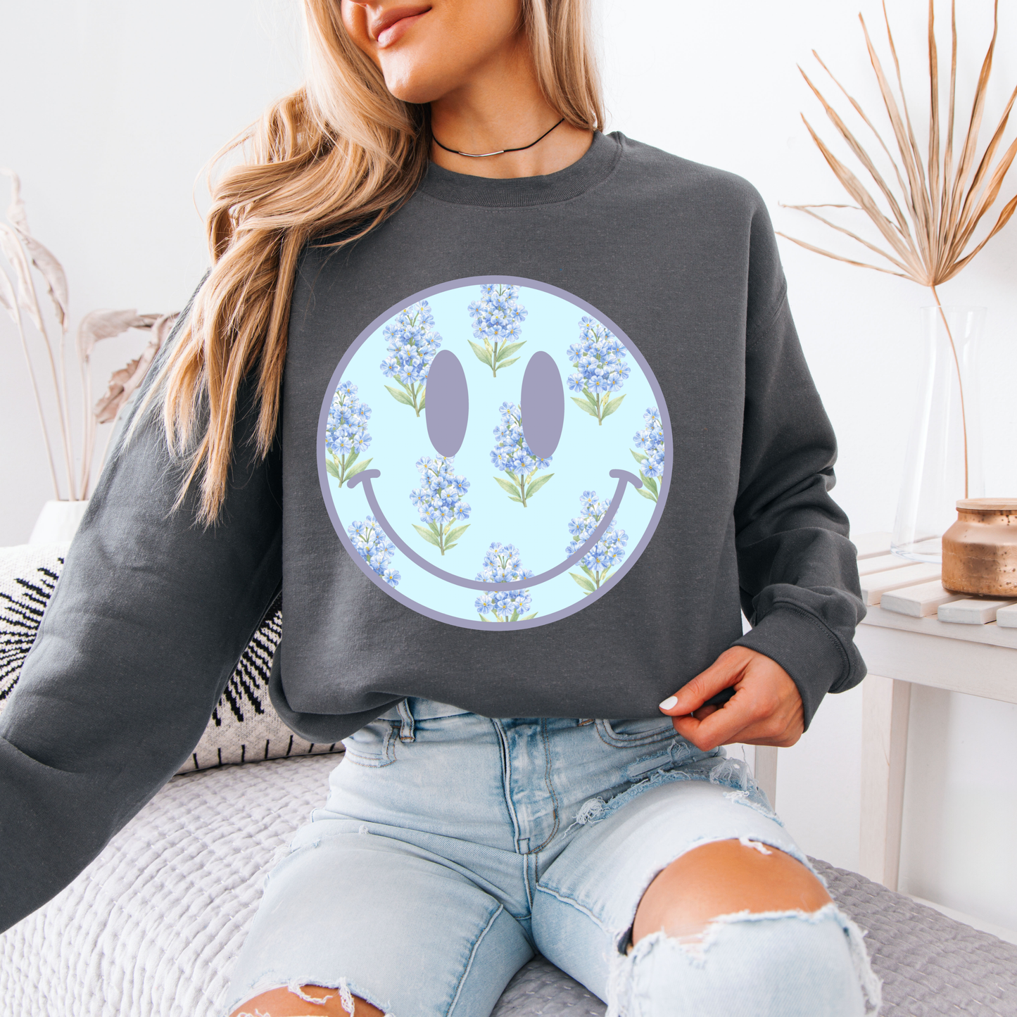 Spring Floral Smiley Tees + Crews