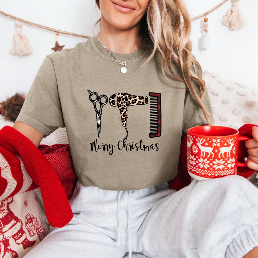 Hair Stylist Christmas Tees + Crews