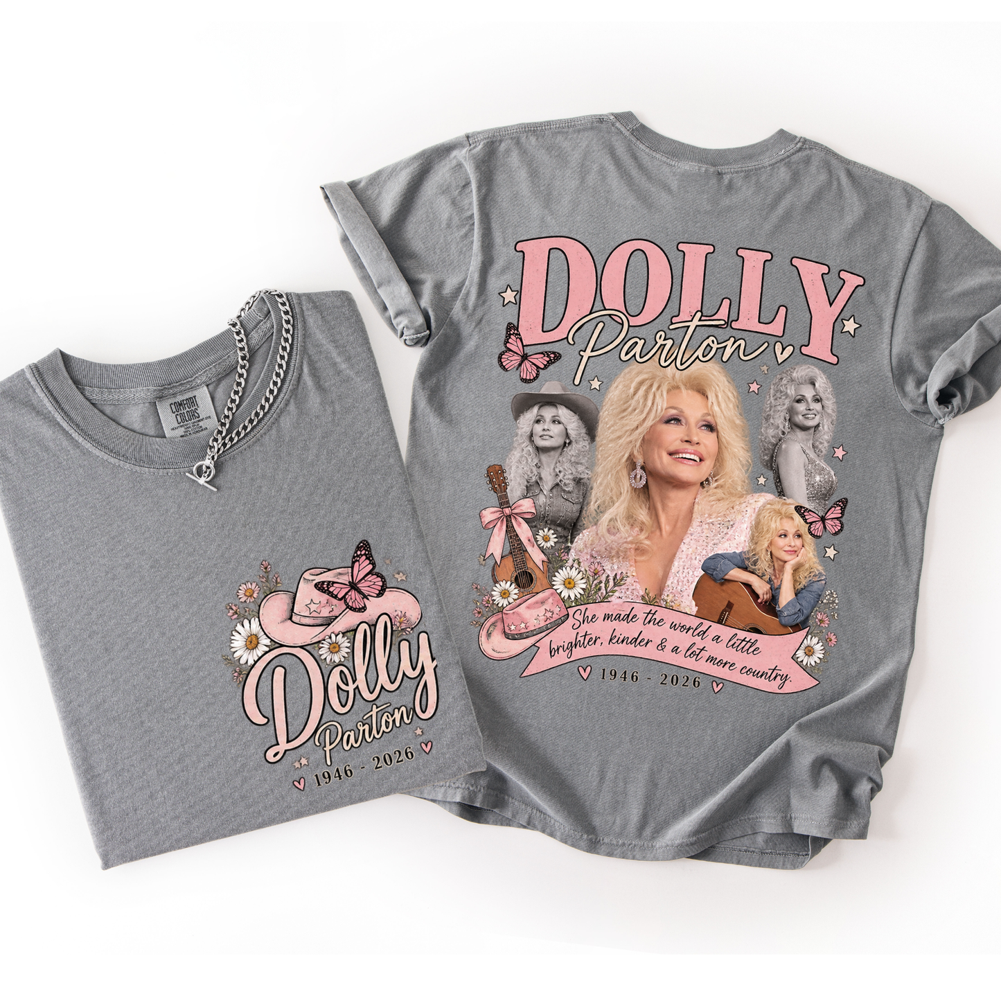 Dolly Memorial TEES (hat+butterfly)