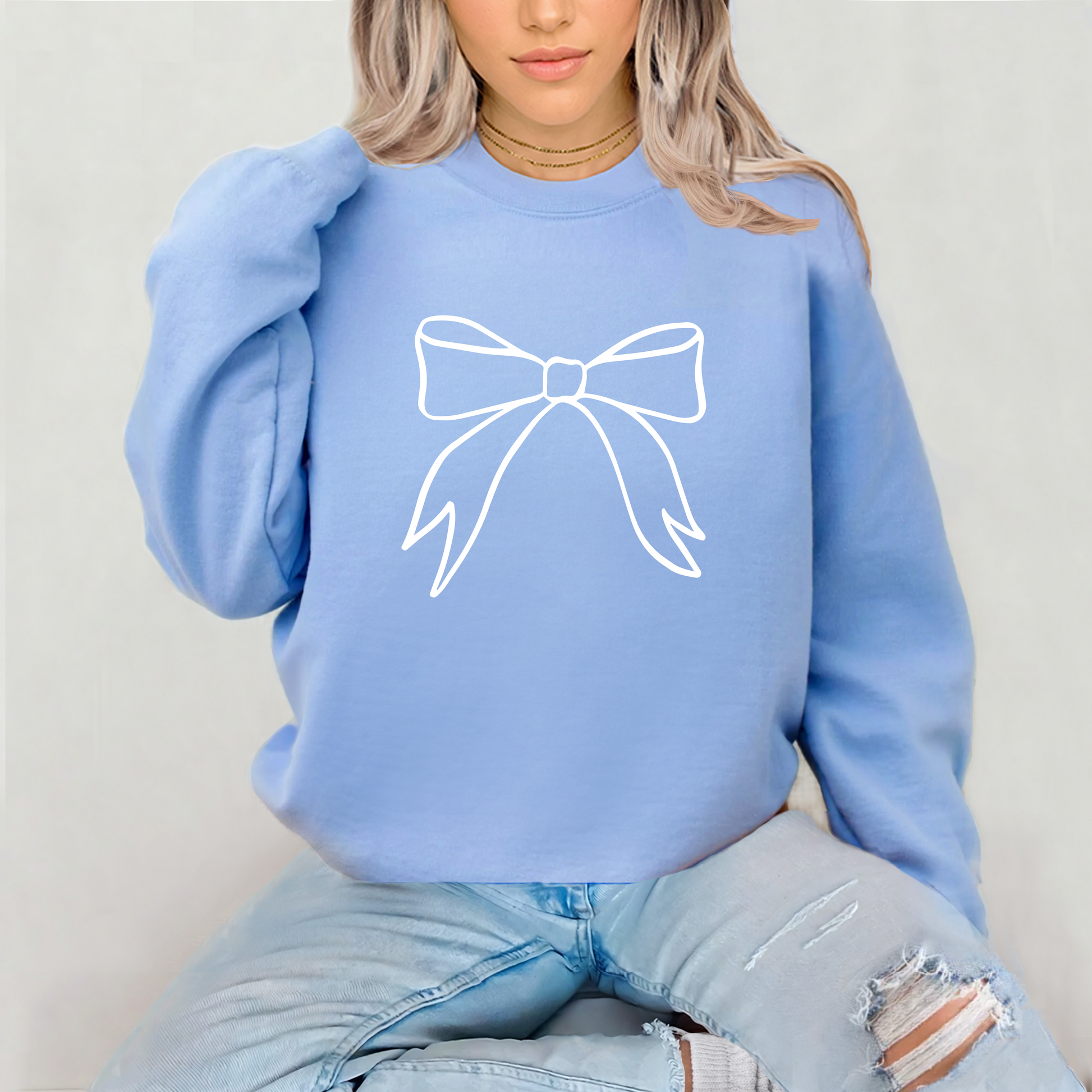 Bow Crew- Light Blue