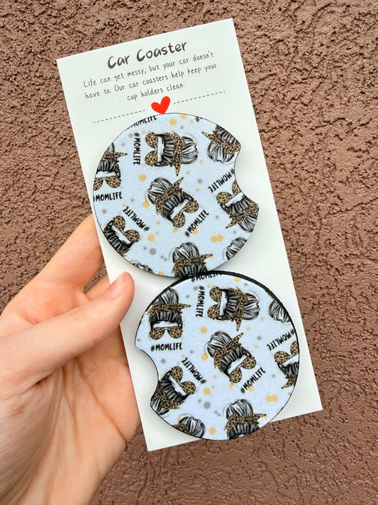 #MomLife Car Coasters