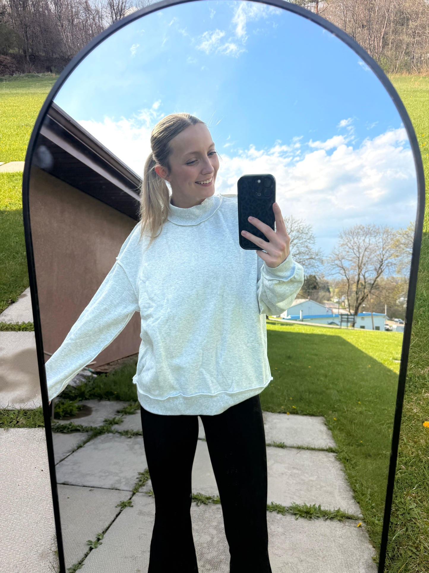 Marshmallow Reversible Mock Neck