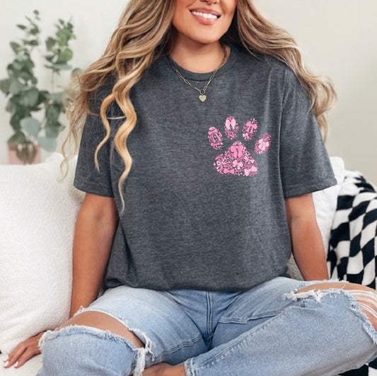 Paw and Bow Tee