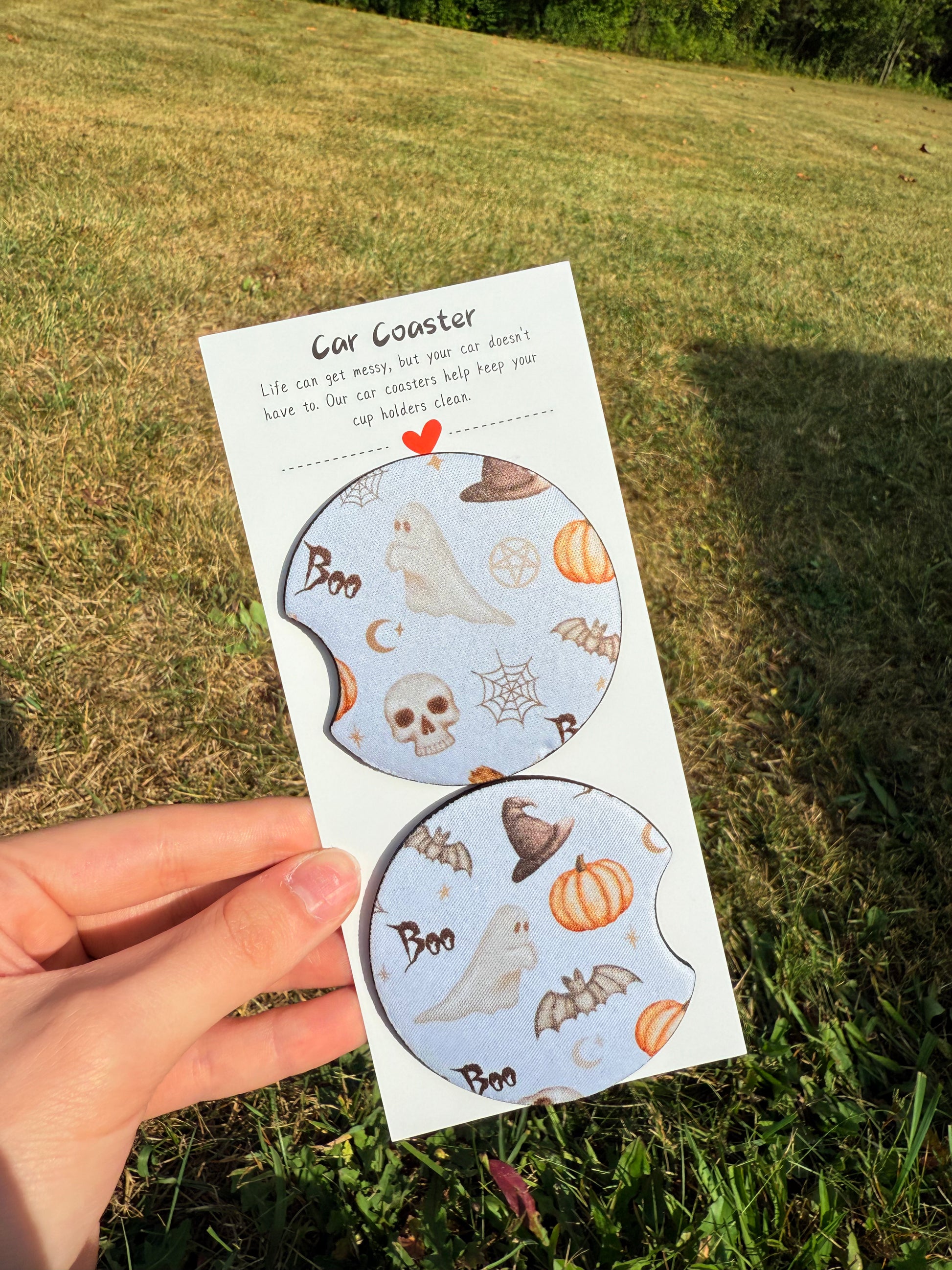 Vintage Halloween Car Coasters