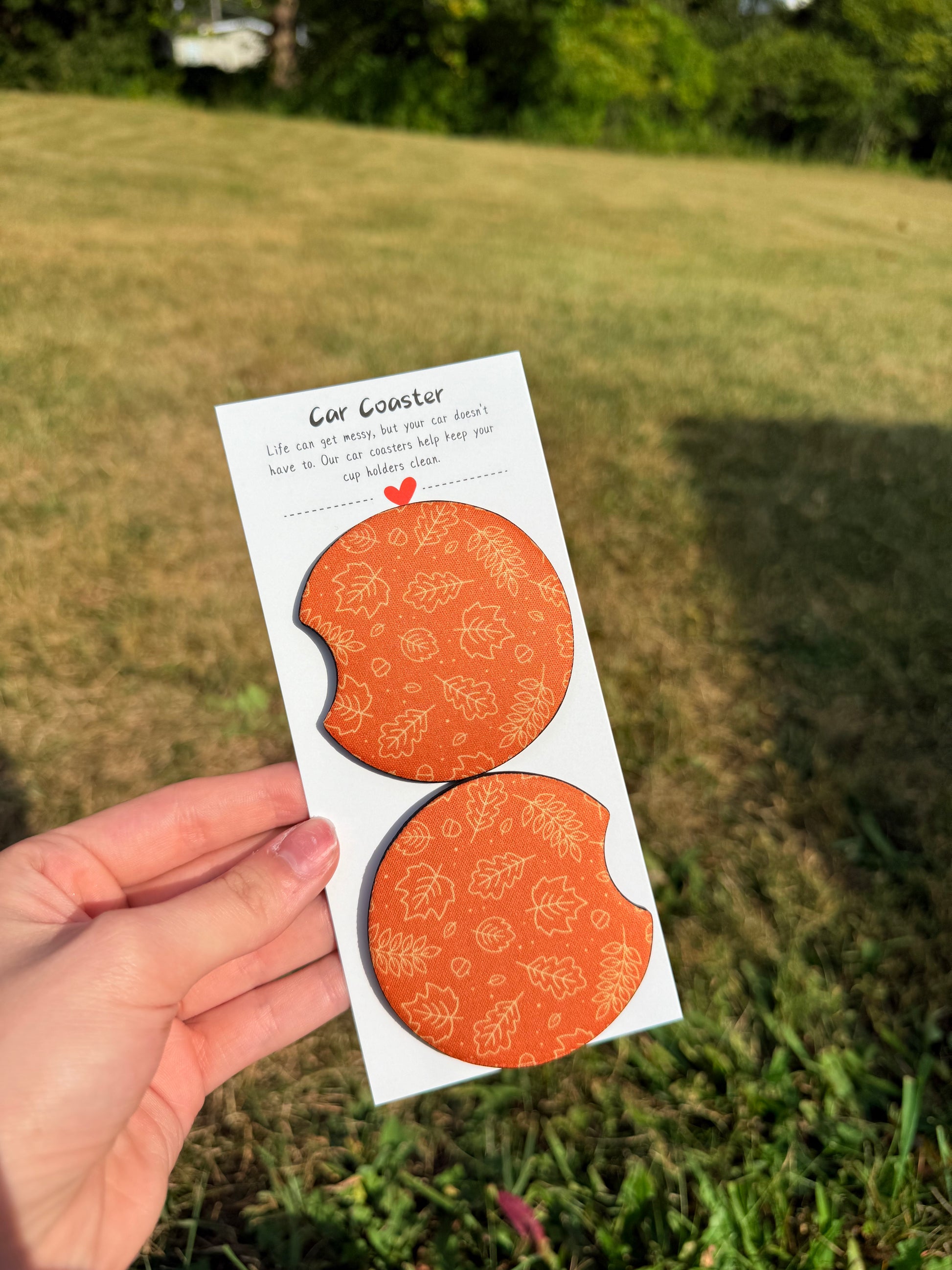 Falling Into Fall Car Coasters