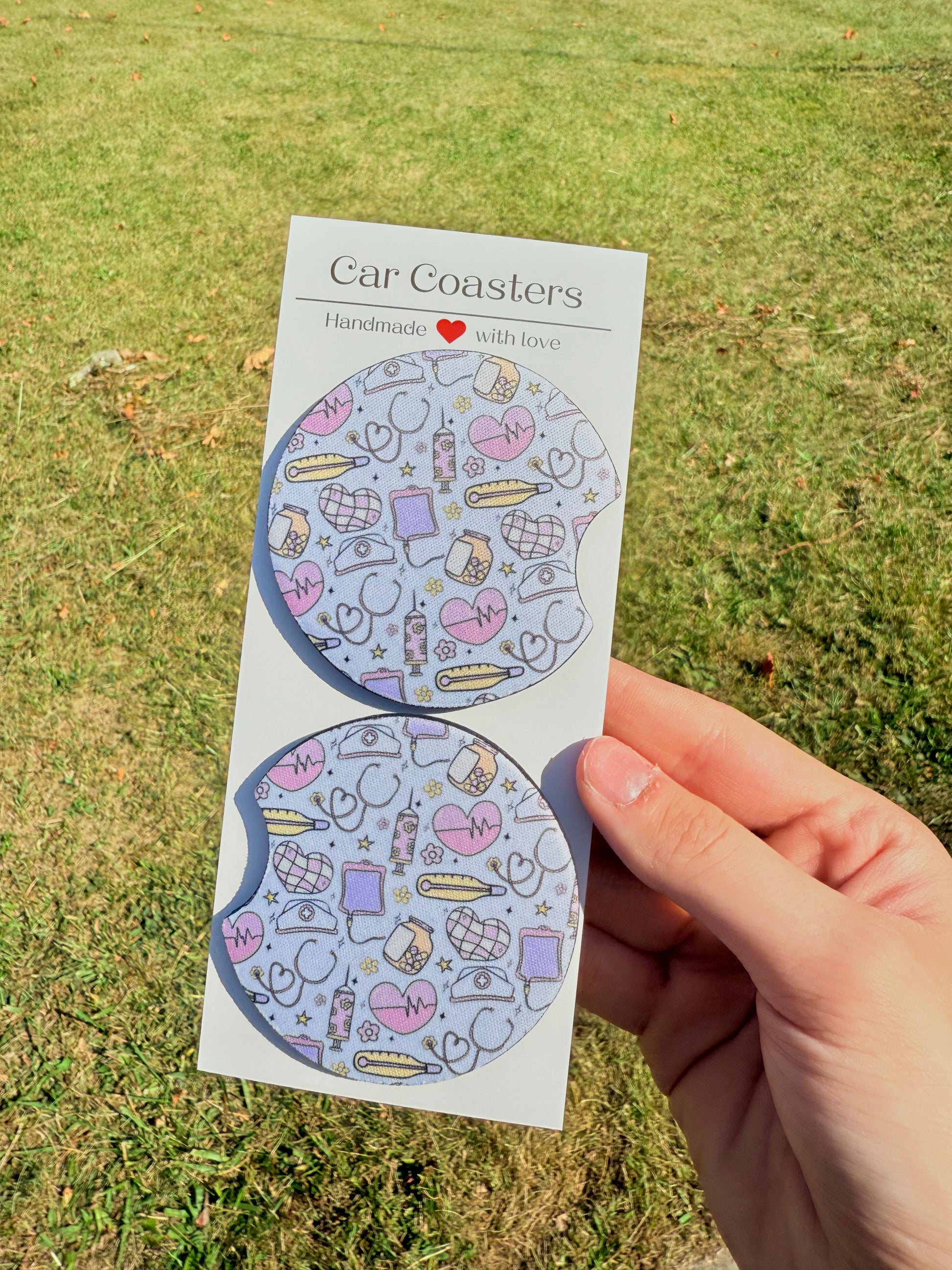 Nurse Themed Car Coasters