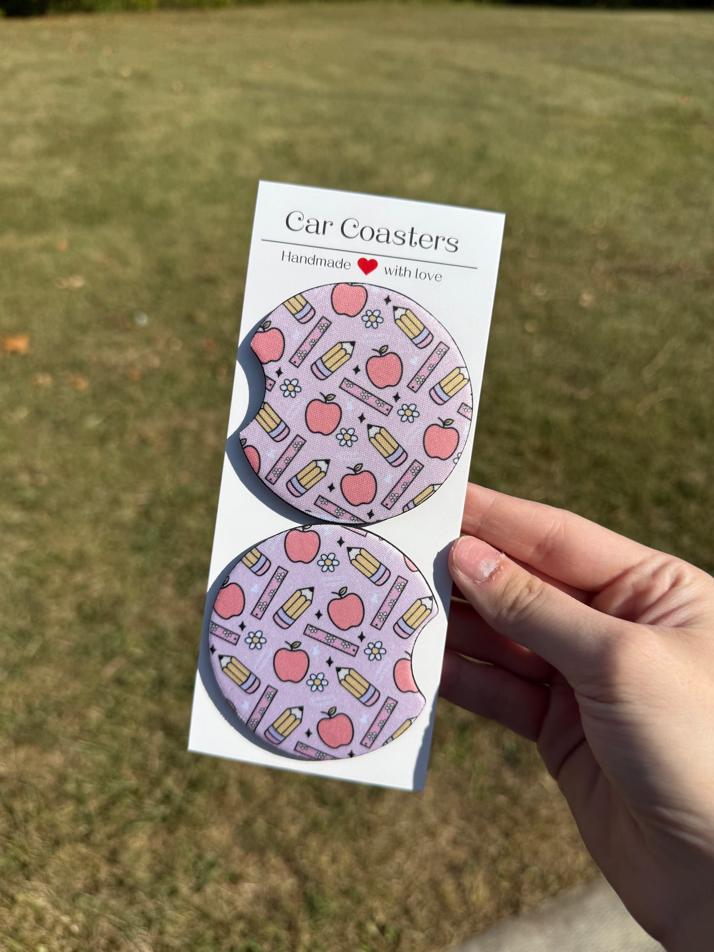 Teacher Themed Car Coasters