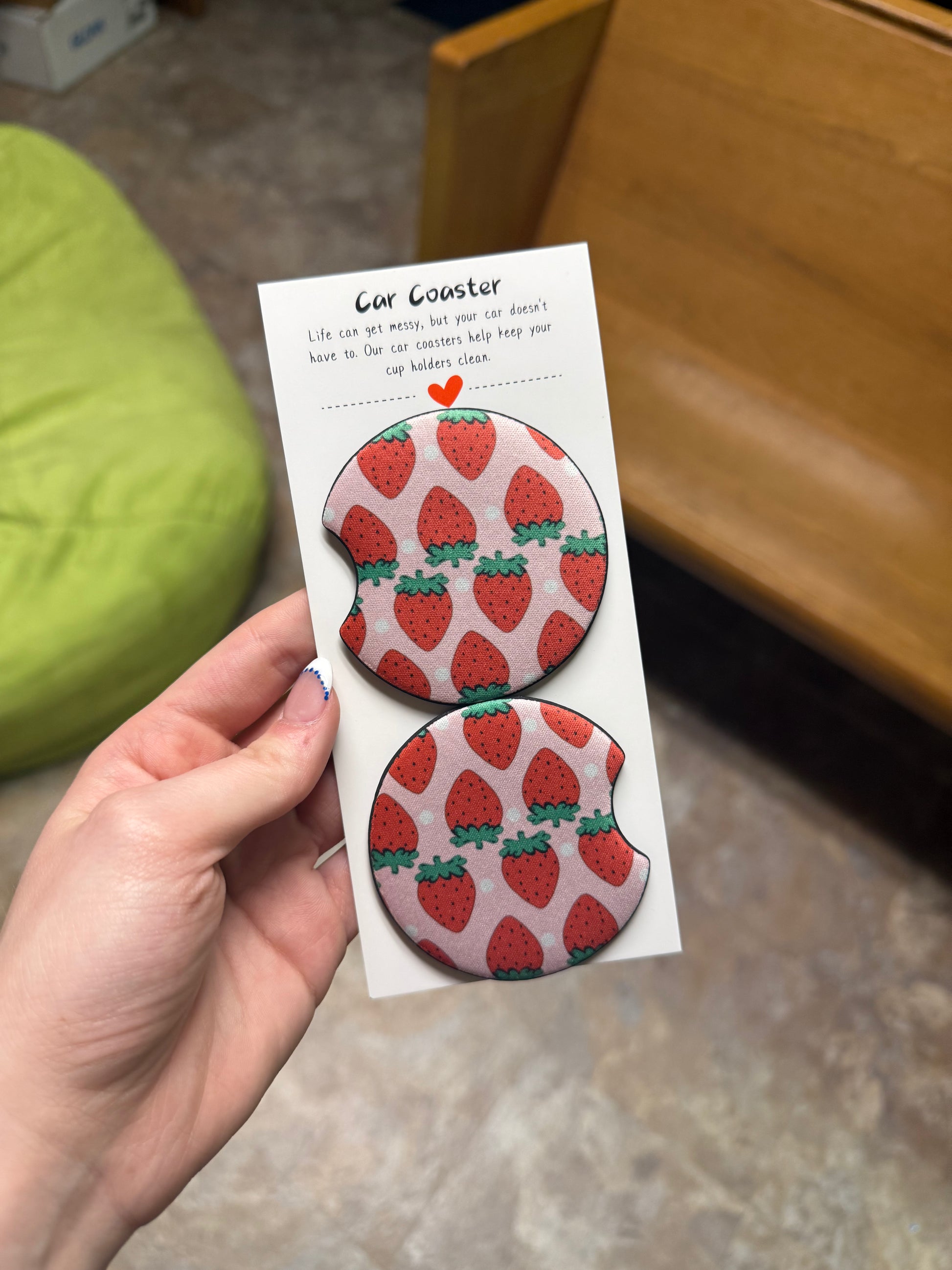 Strawberry Car Coasters!