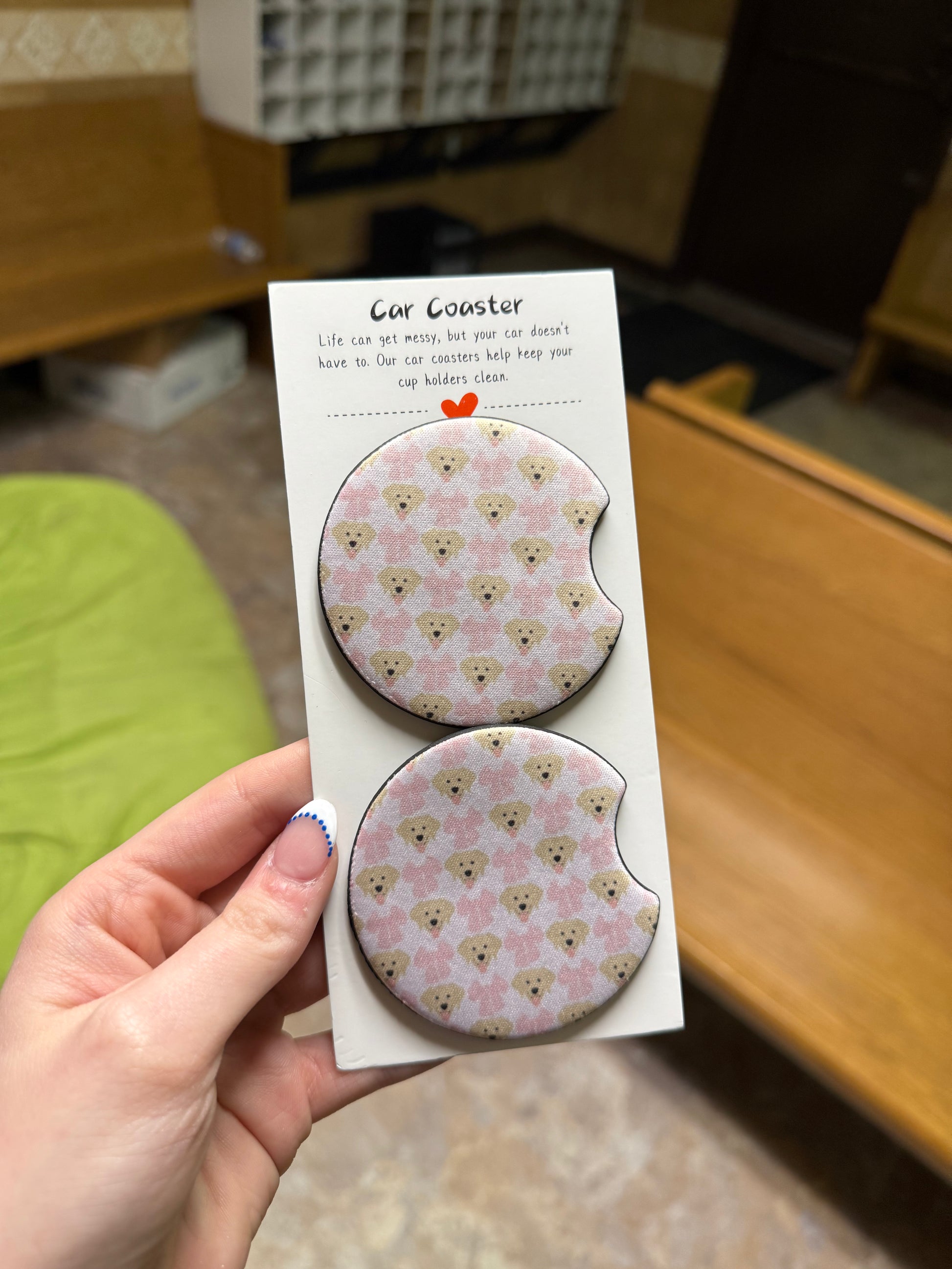 Lab/Golden Retriever Car Coasters