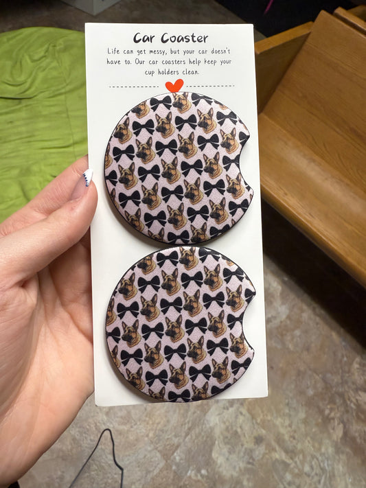 German Shepherd Car Coasters