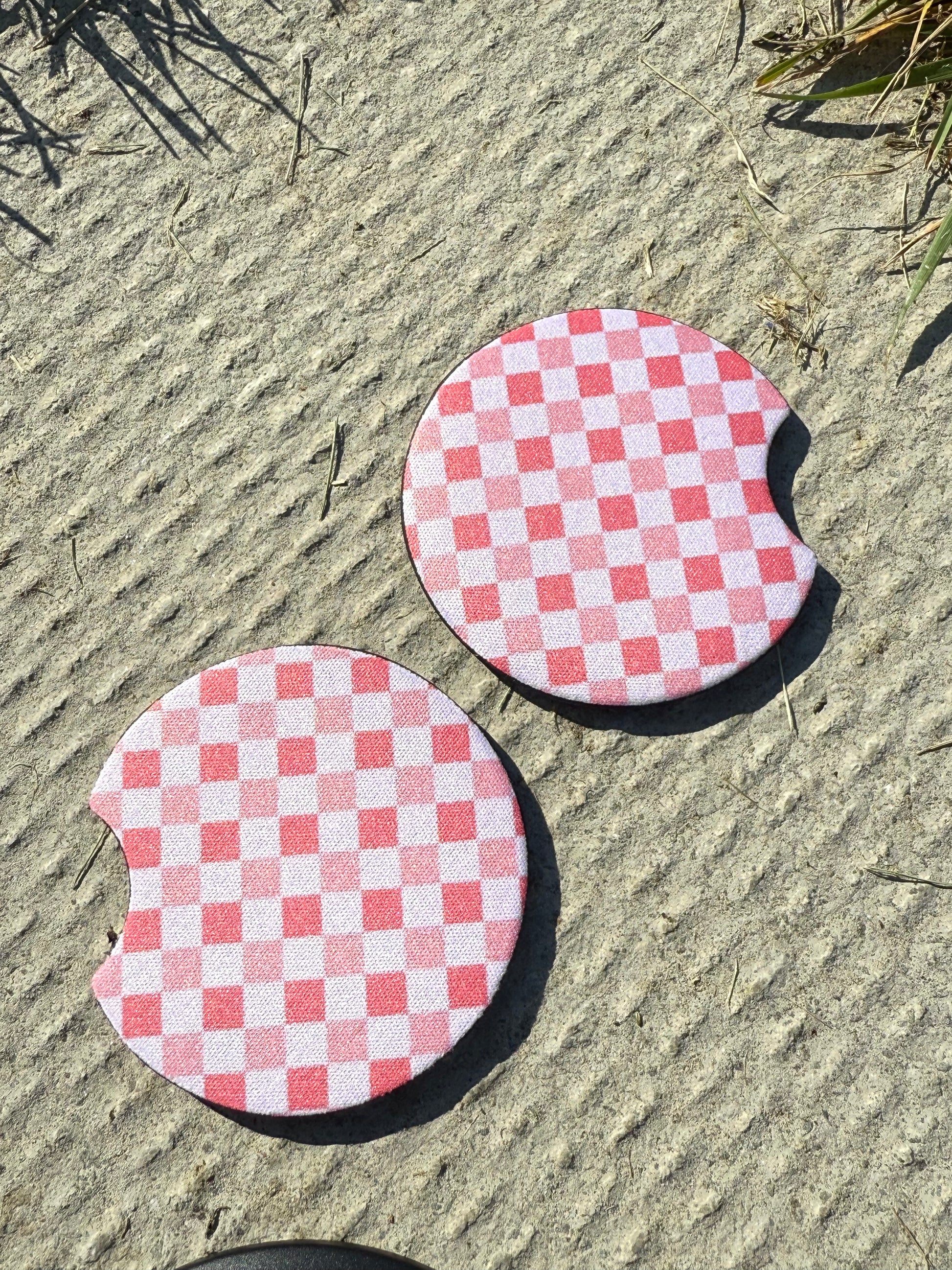 Polly Pinks Car Coasters
