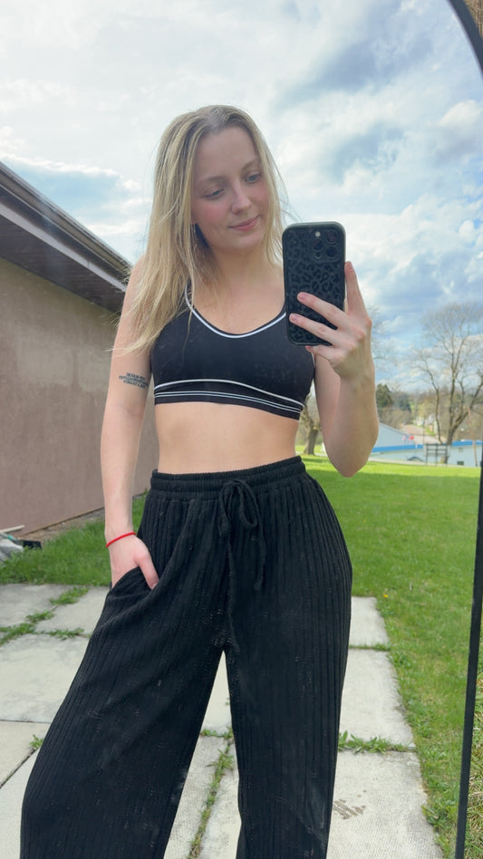 Blackberry Ribbed Pants